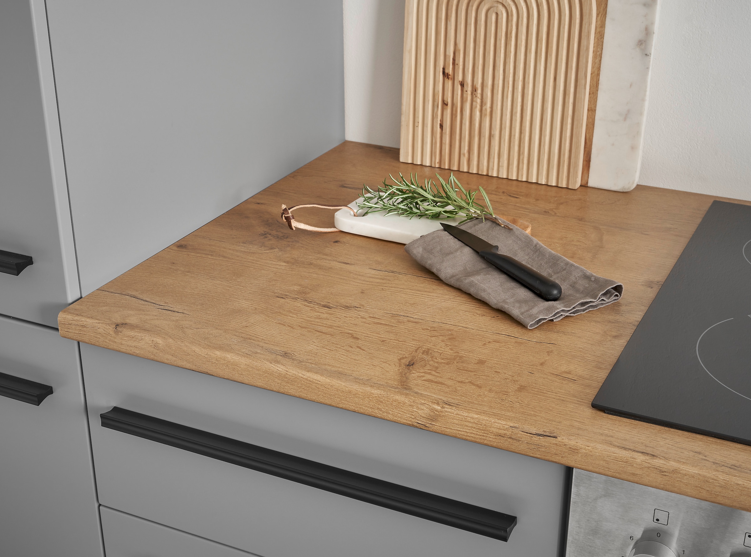 BASIC by Balculina Winkelküche »Denver, Küche BxHxT 250 x 211 x 60«, Breite 250 cm, wahlweise mit E-Geräten und Induktion