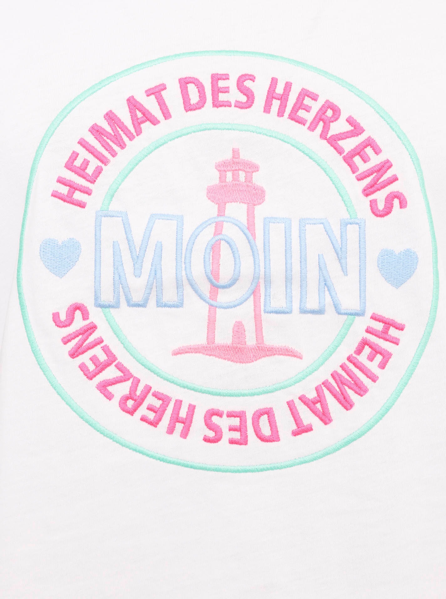 Zwillingsherz T-Shirt »"Heimat des Herzens"«, Stickerei, Kurzarm, Rundhalsausschnitt, maritim