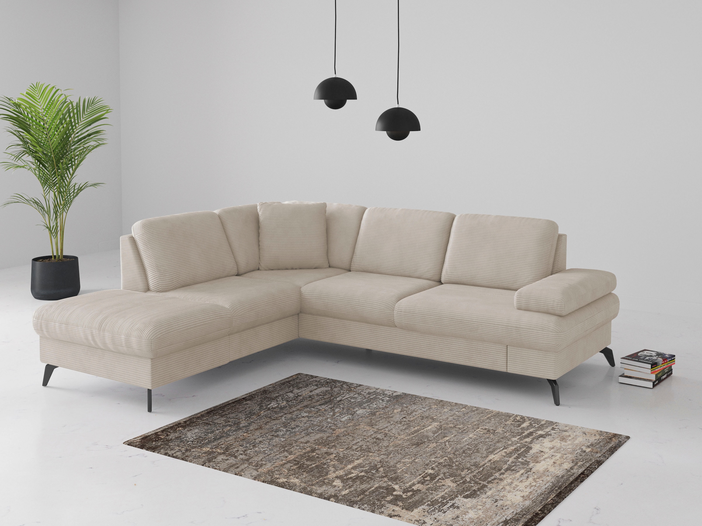sit&more Ecksofa »Morris Jubi L-Form«, inkl. Armteilfunktion und 1 Zierkiss günstig online kaufen