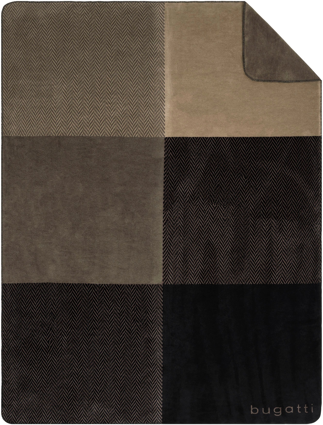 bugatti Wohndecke »Wohndecke bugatti«, mit modernem Patchwork-Design