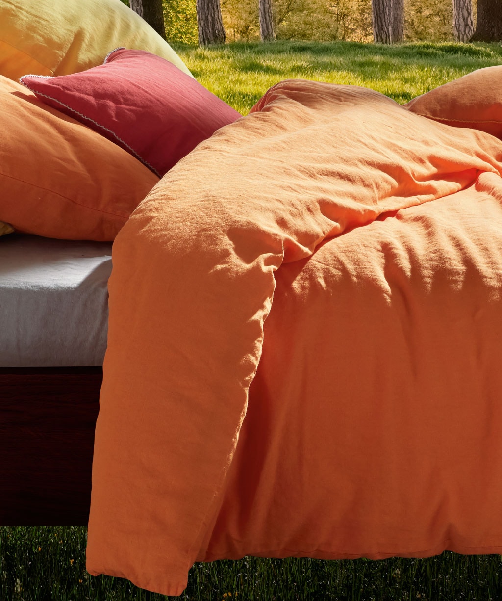 fleuresse Bettwäsche »Provence in Gr. 135x200, 155x220 oder 200x200 cm«, Halbleinen, 50% Baumwolle, 50% Leinen, Gr. 135x200, 155x220, 200x200cm
