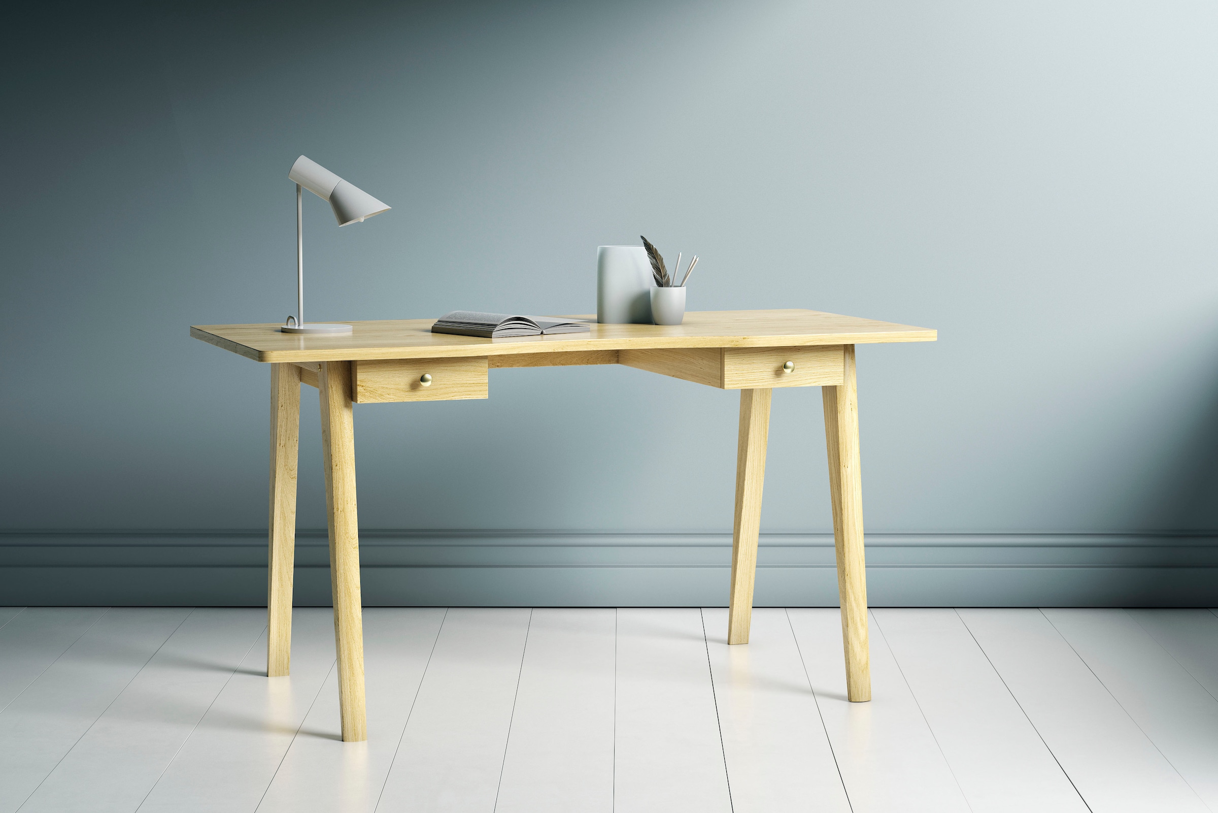 Woodman Schreibtisch »Nice« B/T/H: 140/70/75 cm, im skandinavian Design, Ti günstig online kaufen