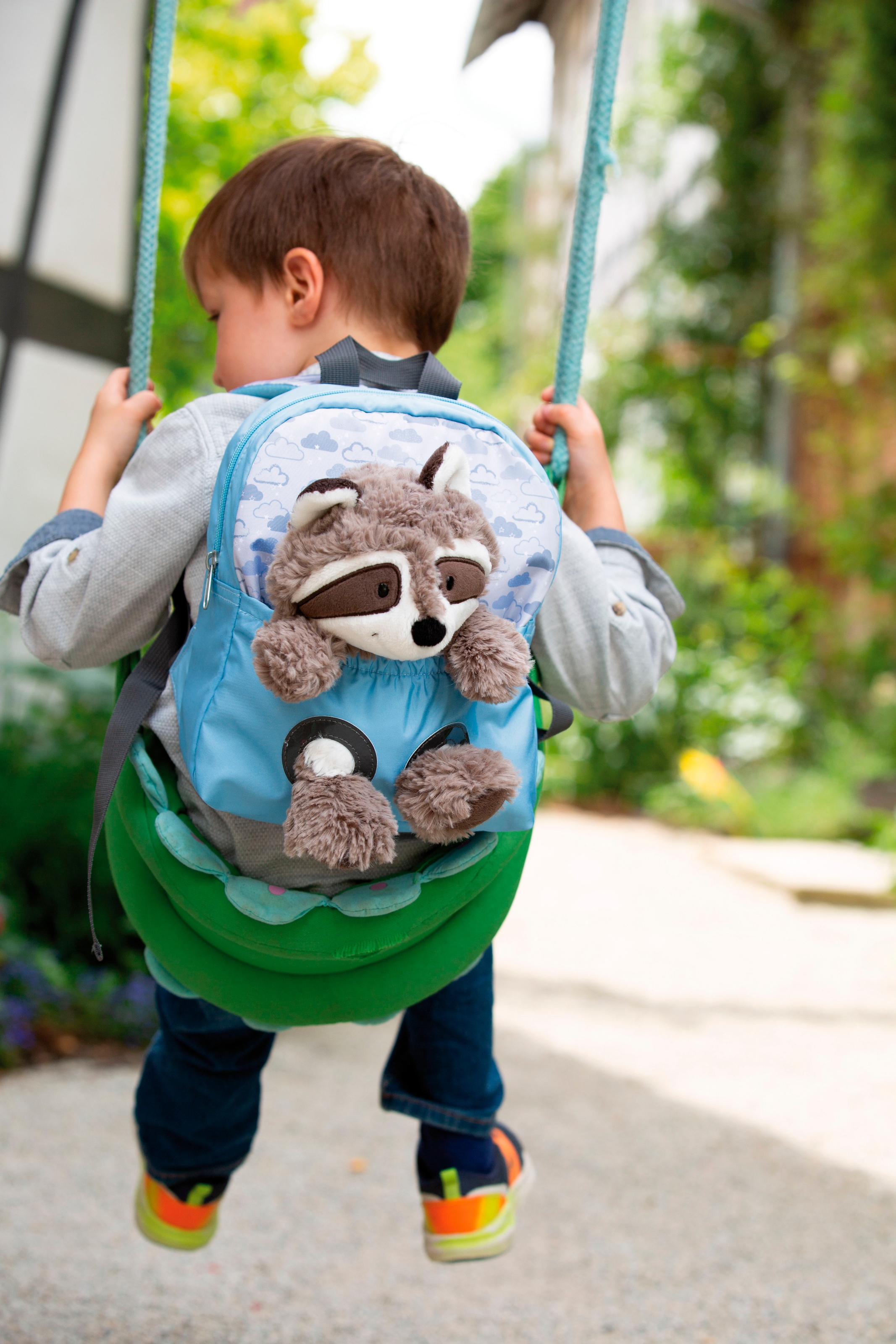 Nici Kinderrucksack »Travel Friends, Rucksack mit Plüsch Waschbär, 25 cm«