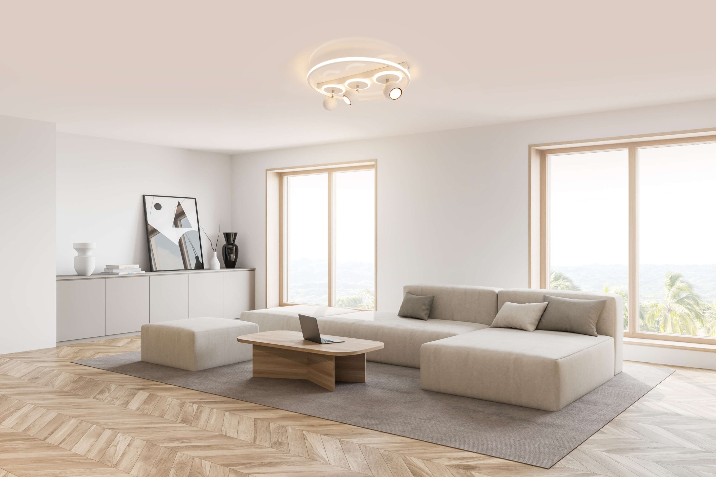 näve Deckenleuchte »3er-Spot LED "Ronda"« GU10 1 Stk. Warmweiß modernes design. Helles Licht.