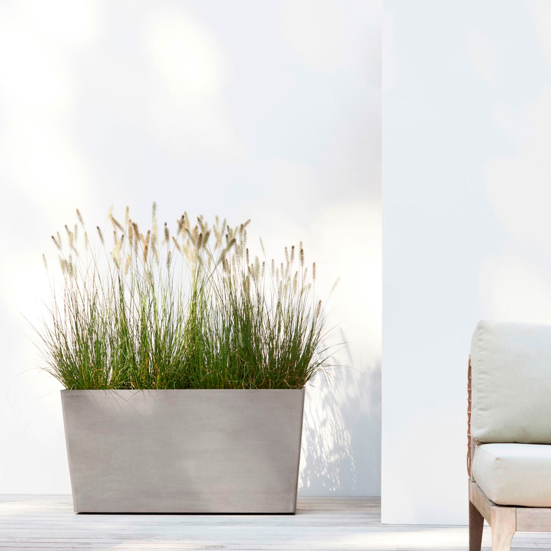 ECOPOTS Blumentopf »Paris mit Rollen 100 Taupe«, für den Außenbereich: frostsicher, bruchsicher und lichtbeständig