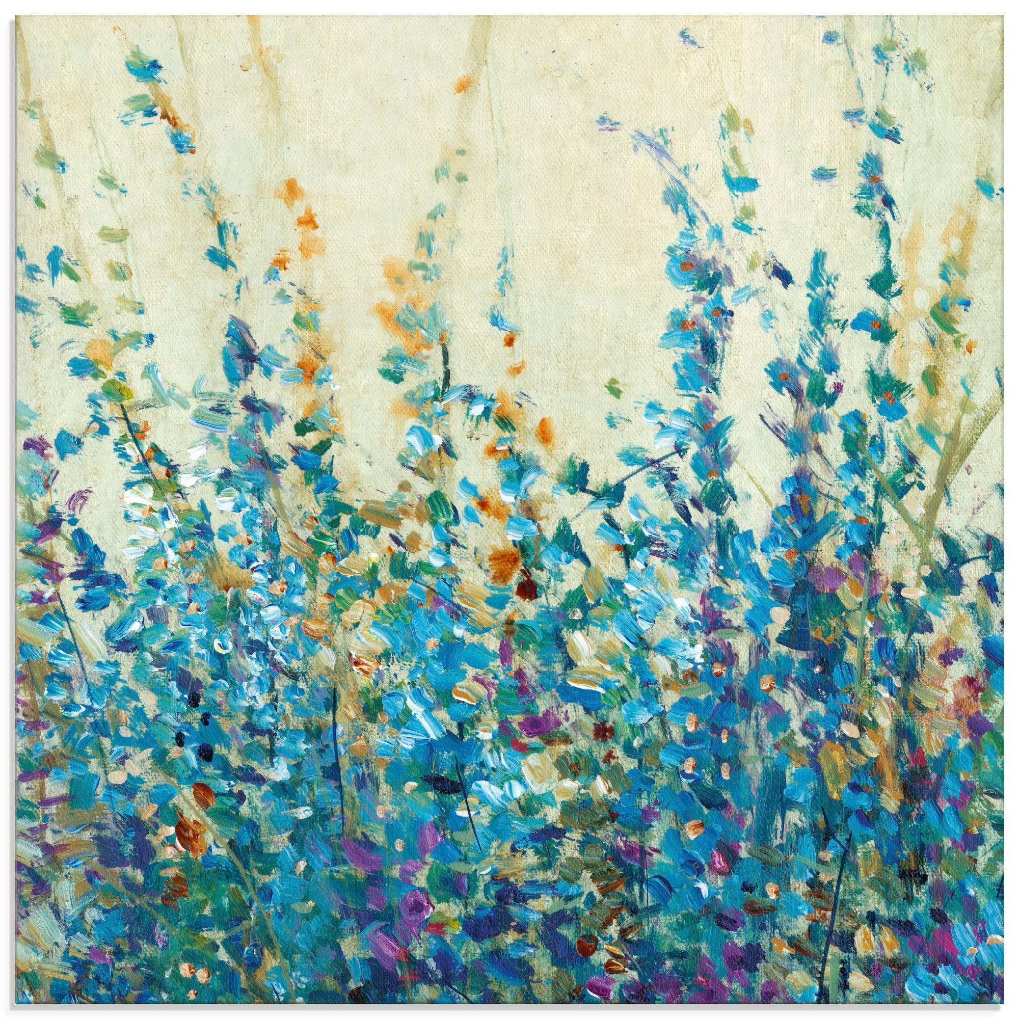 Artland Glasbild "Blautöne II", Blumenwiese, (1 St.), in verschiedenen Größ günstig online kaufen