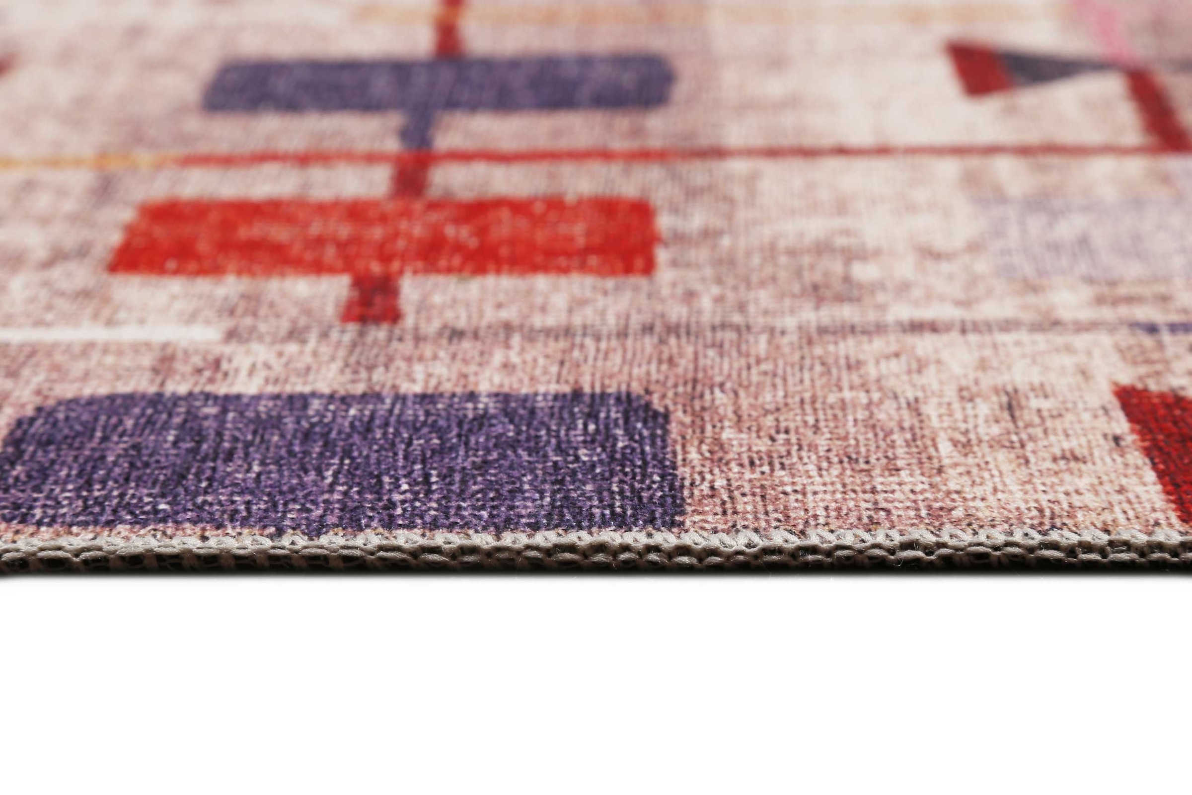 Wecon home Teppich »Monor Beach« rechteckig 6 mm Höhe Vintage, Baumwolle, Kurzflor, Wohnzimmer, Schlafzimmer, gemustert