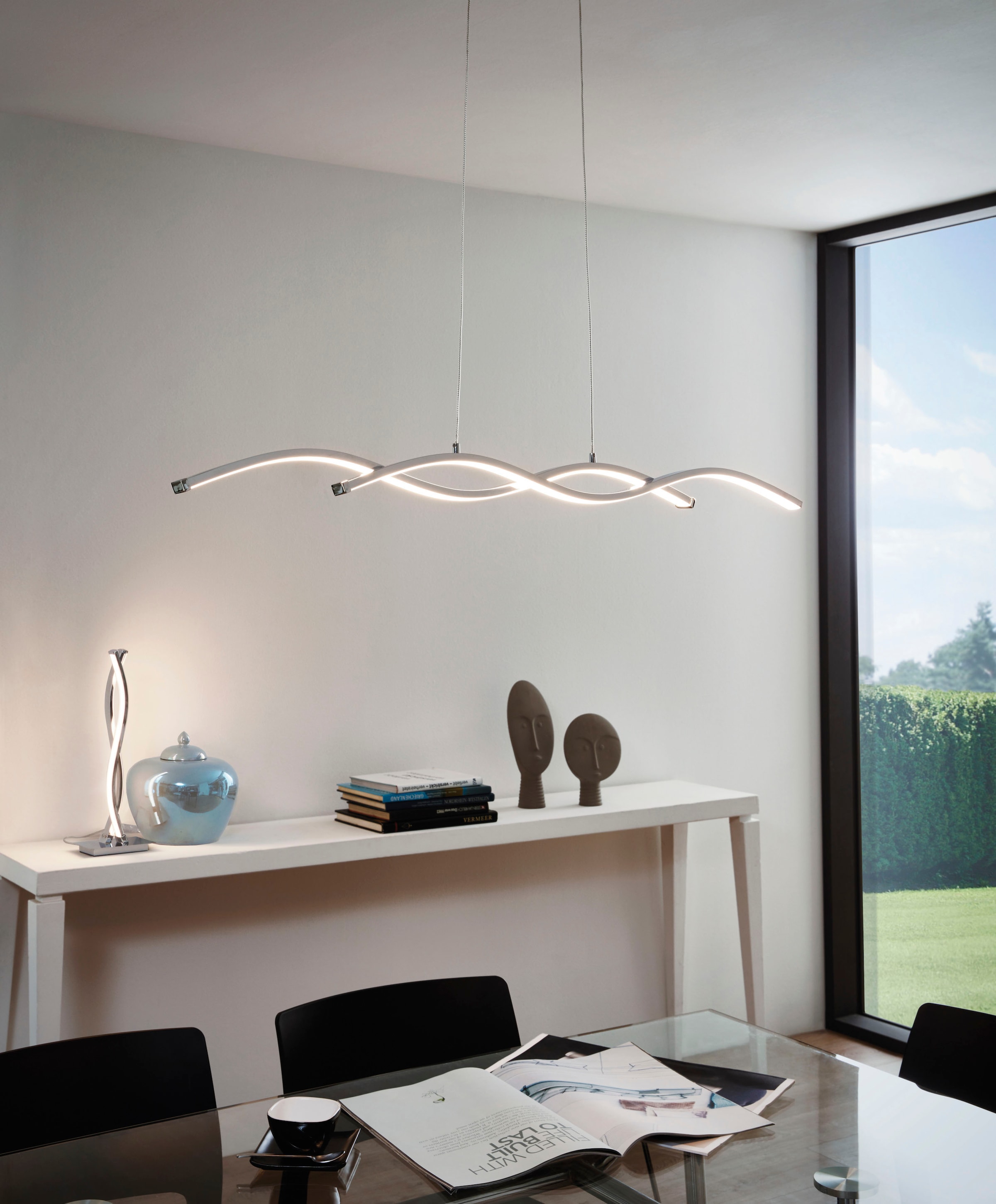 EGLO Hängeleuchte »LASANA 2«, 2 flammig, Leuchtmittel LED-Board | LED fest integriert, Pendelleuchte, Pendellampe
