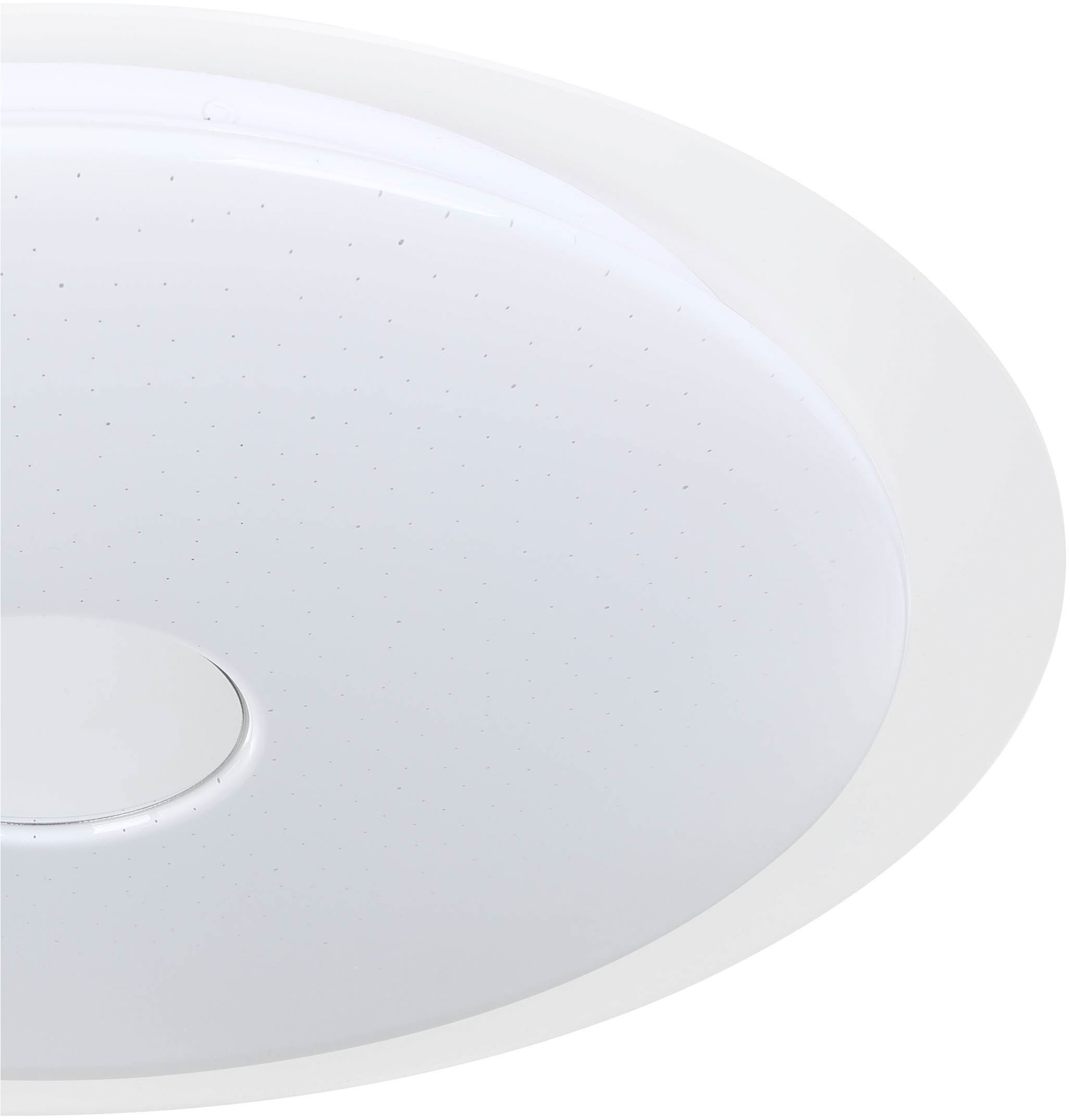 EGLO Deckenleuchte »Lanciano 1 Deckenlampe, Stahl und Kunststoff, Kristall-Effekt, Lampe« LED-Modul 1 Stk. Kaltweiß | Neutralweiß | Warmweiß mit Kristall-Effekt, Fernbedienung, CCT, Nachtlicht, dimmbar, Ø40cm