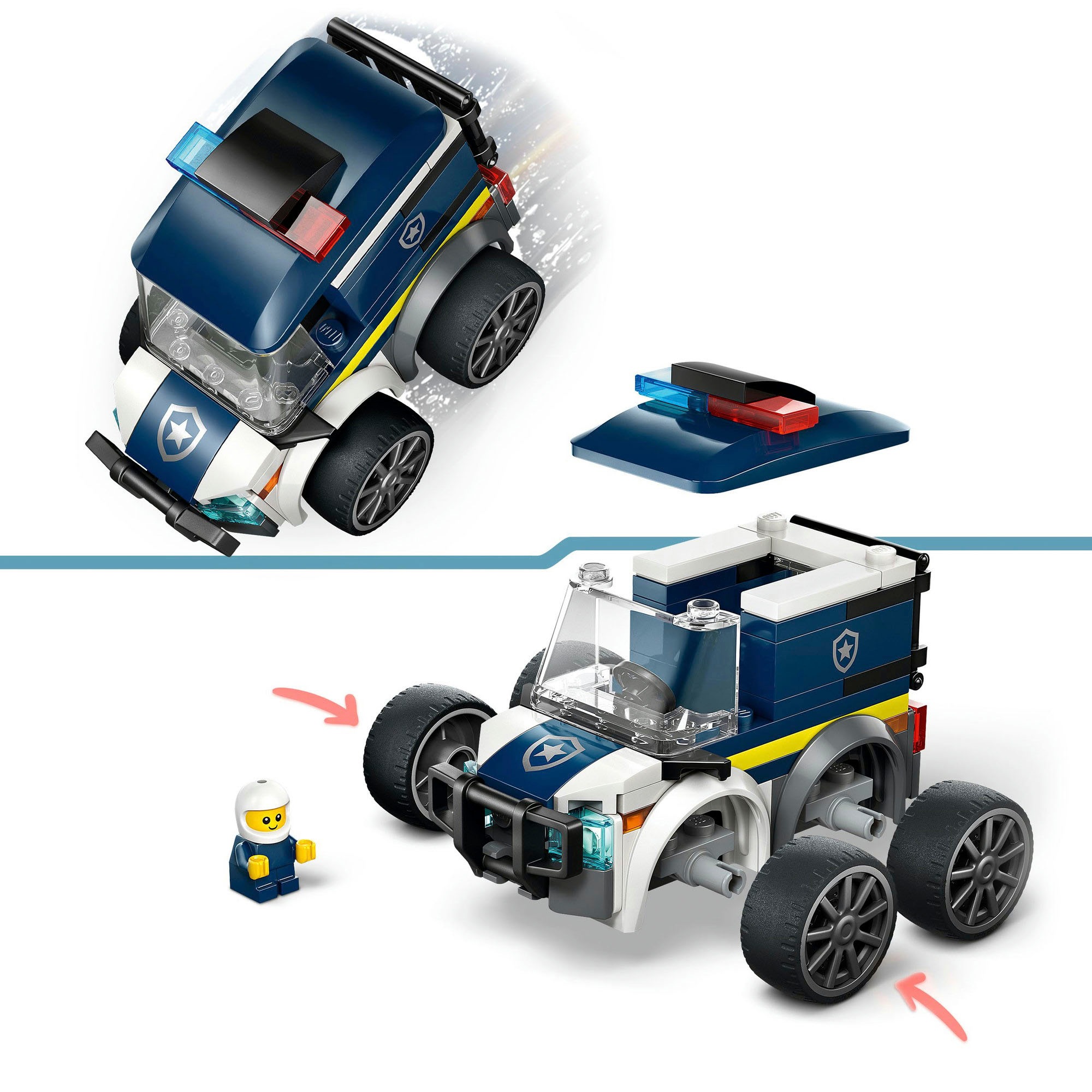 LEGO® Konstruktionsspielsteine »Coole Flitzer – Polizei-Truck (60481), LEGO City« Made in Europe