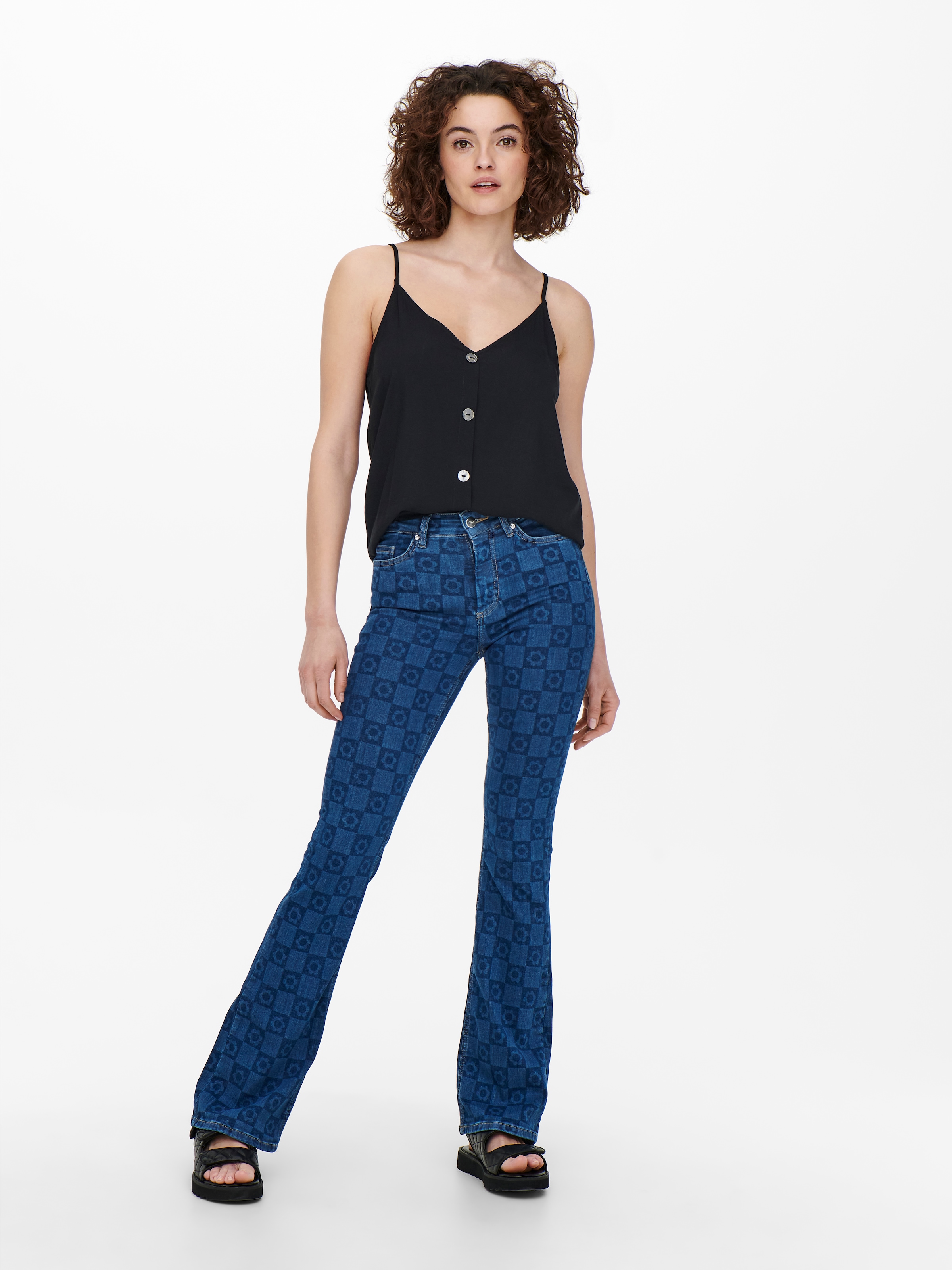 ONLY Trägertop »ONLNELLY LIFE BUTTON SINGLET SOLID NOOS«