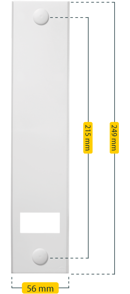 SCHELLENBERG Gurtwickler-Abdeckplatte »Standard Maxi, 21,5 cm Lochabstand, langlebig aus Kunststoff«, Rollladen Abdeckblenden für Gurtwickler und Einlasswickler