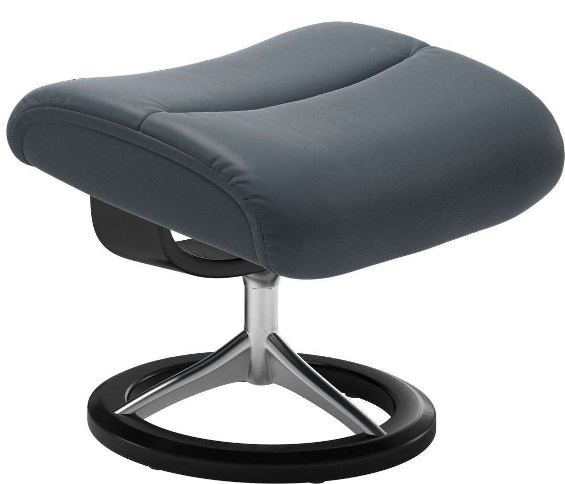 Stressless® Relaxsessel »View«, (Set, Relaxsessel mit Hocker), mit Signature Base, Größe M,Gestell Schwarz