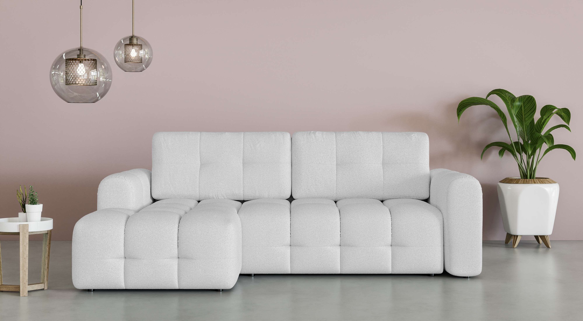 INOSIGN Ecksofa »Manilla, wahlweise mit Bettfunktion, B/T/H 265/170/91 cm« günstig online kaufen