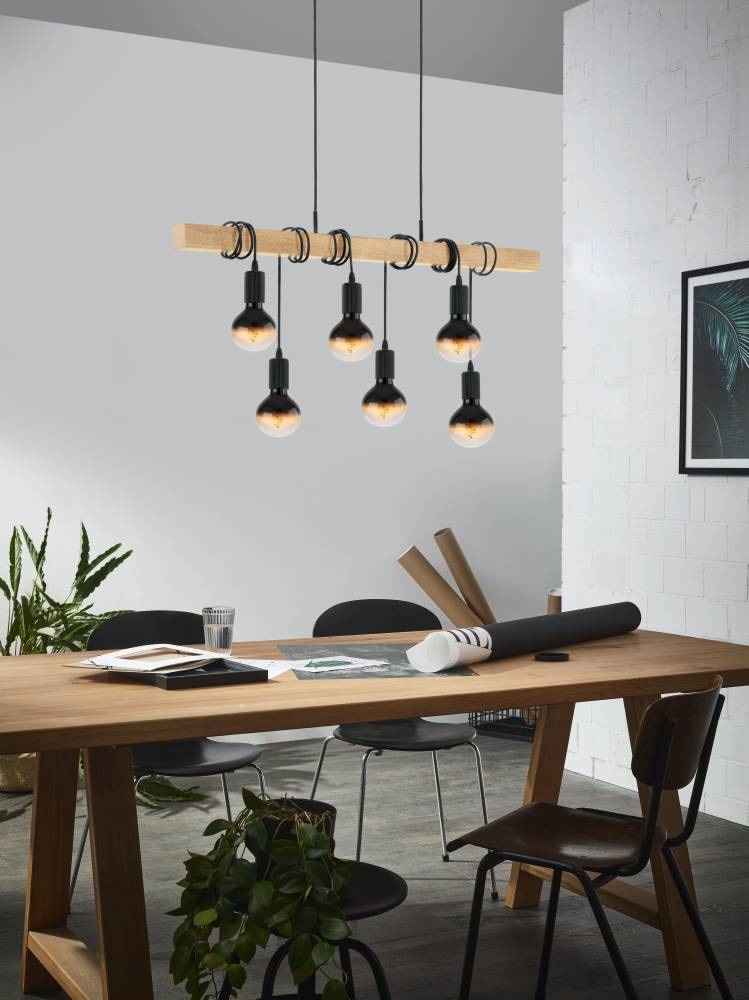 EGLO Hängeleuchte »TOWNSHEND«, 6 flammig, Leuchtmittel E27 | ohne Leuchtmittel, Wohnzimmer, Esszimmer, 6-flammig, 110x10,5x100cm