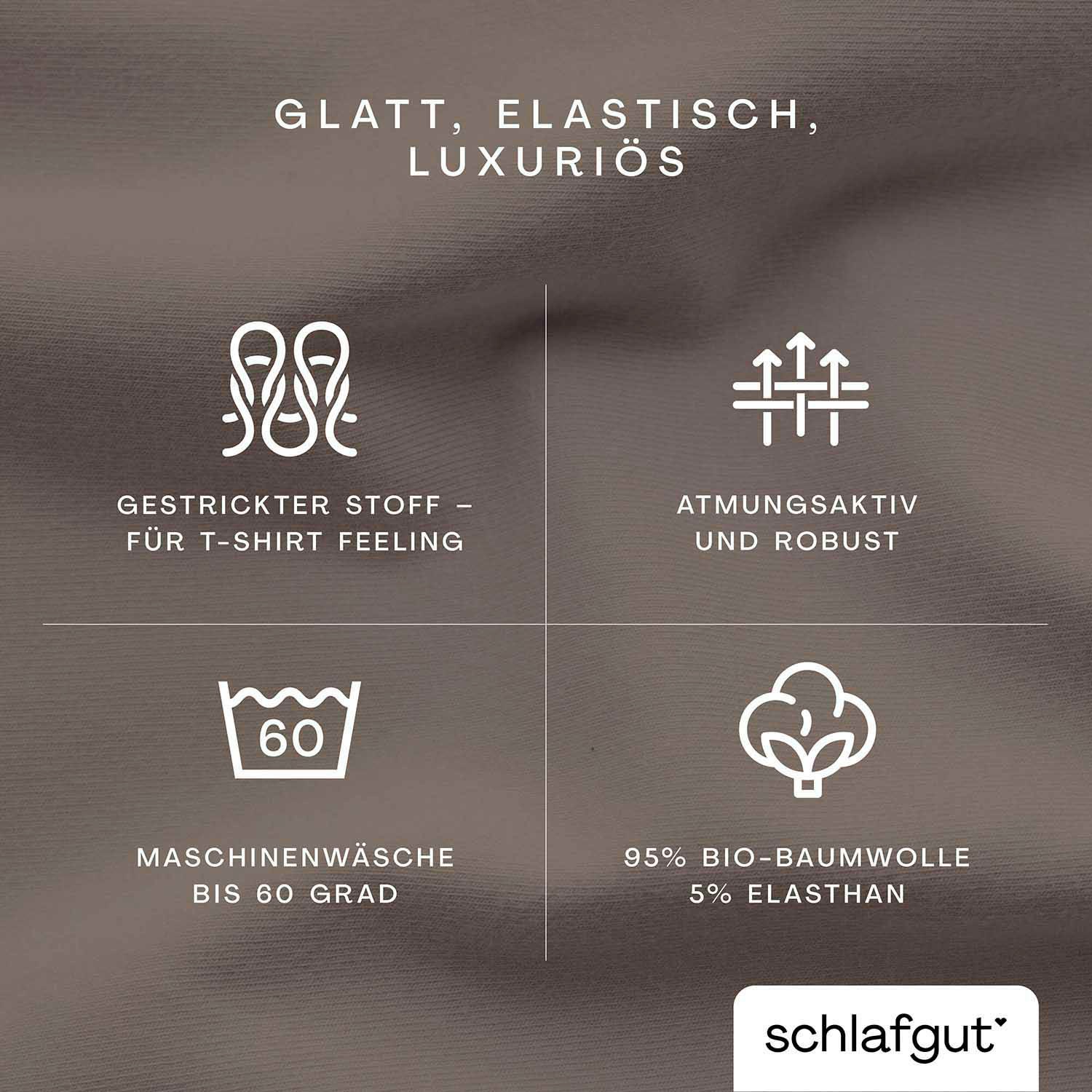 Schlafgut Spannbettlaken »Premium«, Zero Waste Verpackung, PREMIUM Qualität