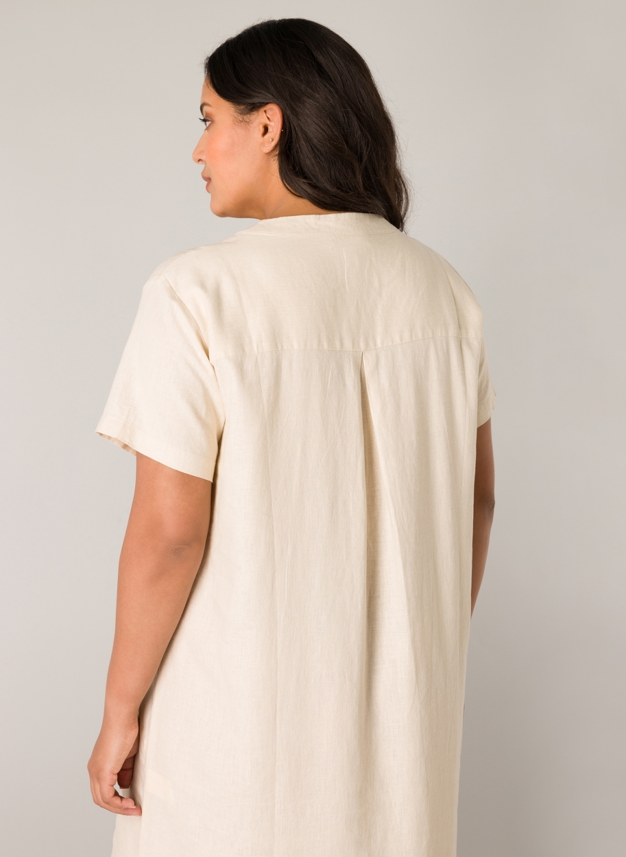 Base Level Curvy Tunikakleid »Yacinthe« Sommerkleid mit Leinen