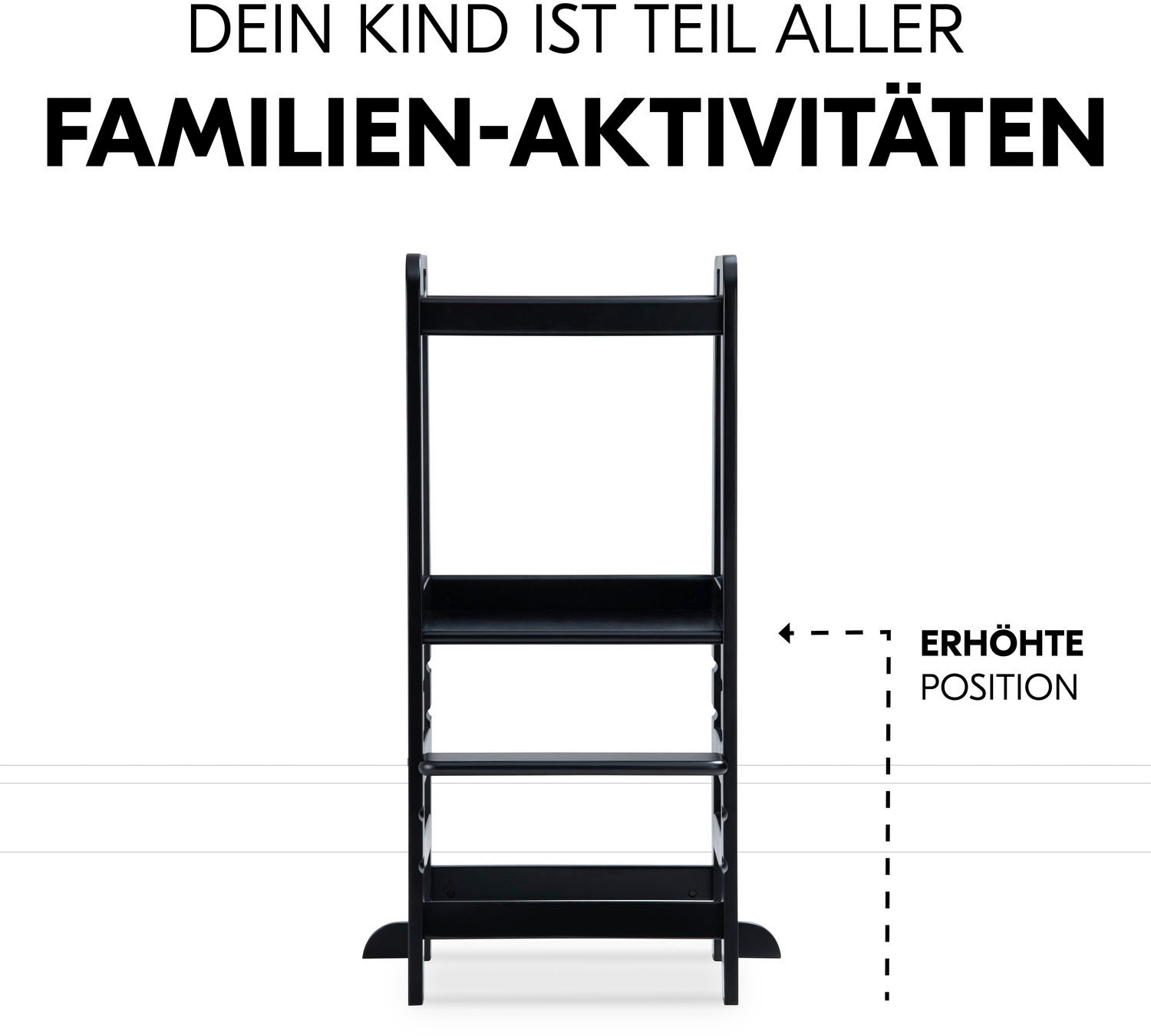 Hauck Stehhilfe »Lernturm Learn N Explore, Black«, FSC® - schützt Wald - weltweit