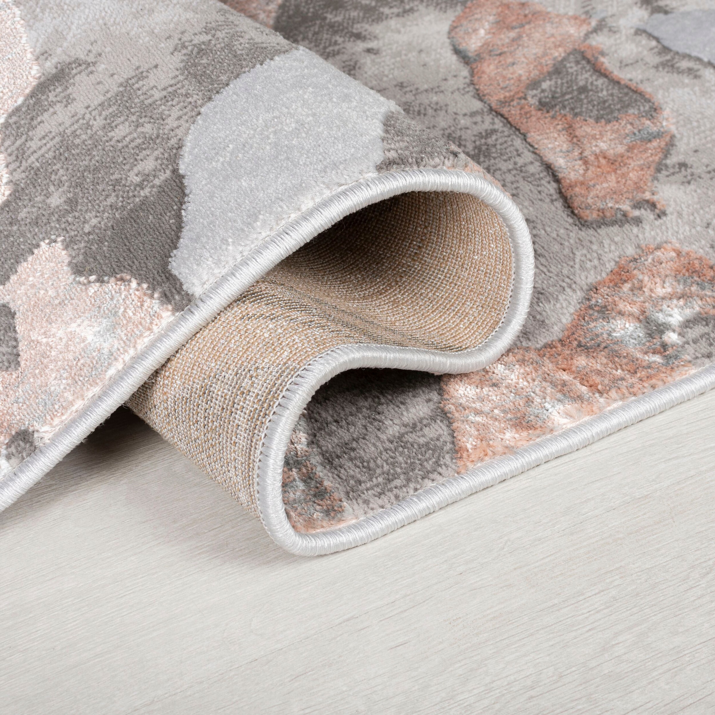 FLAIR RUGS Teppich »Marbled«, rechteckig, 12 mm Höhe, dezenter Glanz, mehrfarbig, modernes Marmor-Design