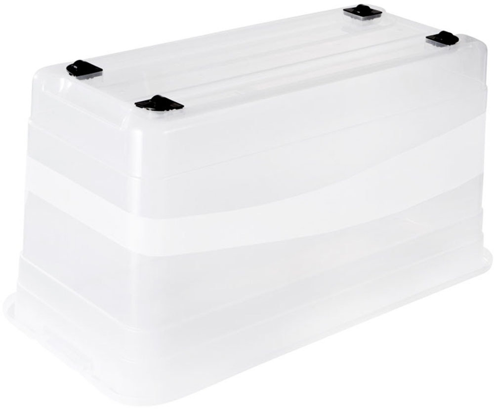 keeeper Aufbewahrungsbox »Cornelia, 3er Set, 83 L, 79,5 x 39,5 x 40 cm« durch Clips verschließbar, Griffe am Boden