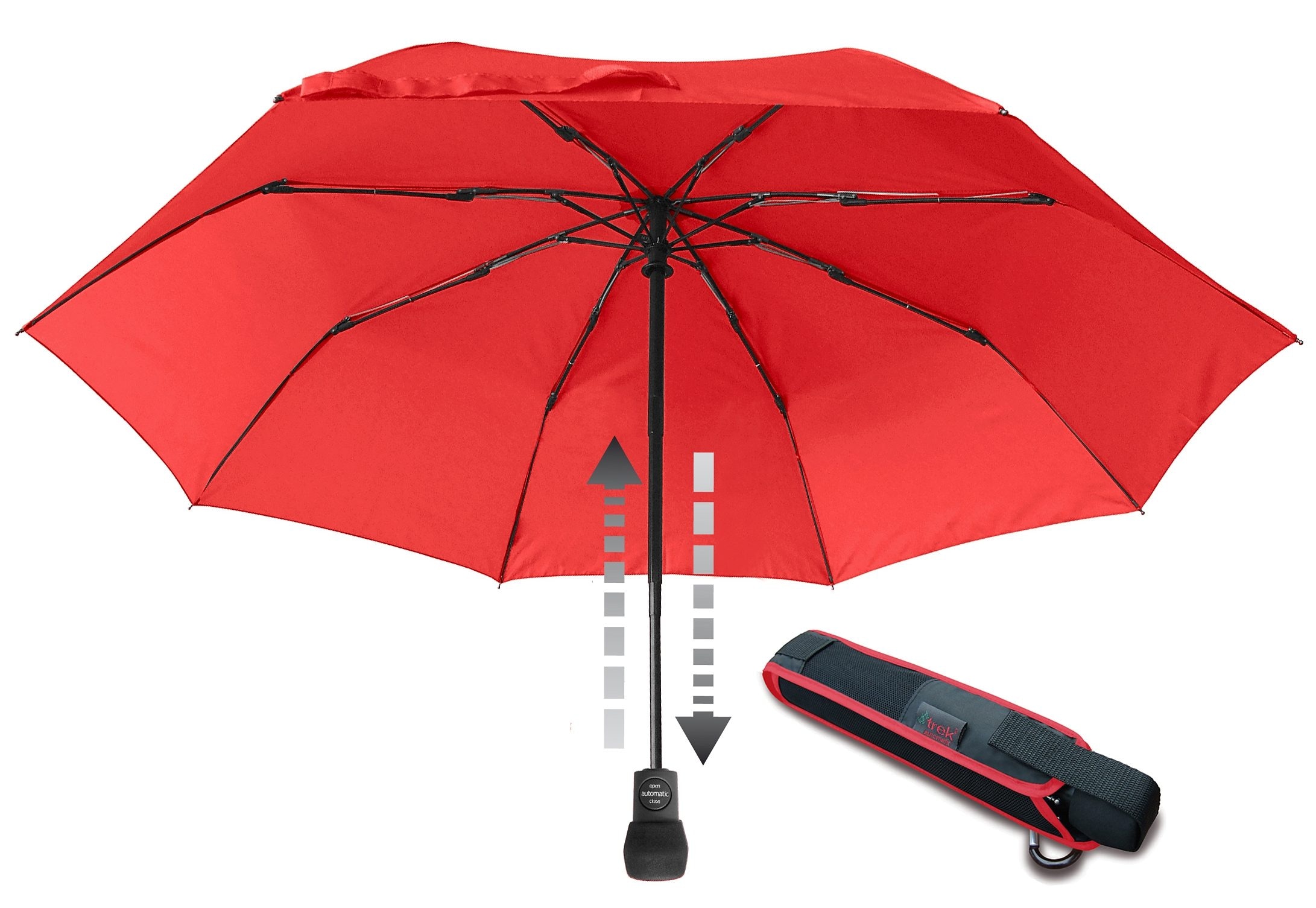 Taschenregenschirm »light trek«, Automatik, mit integriertem Kompass