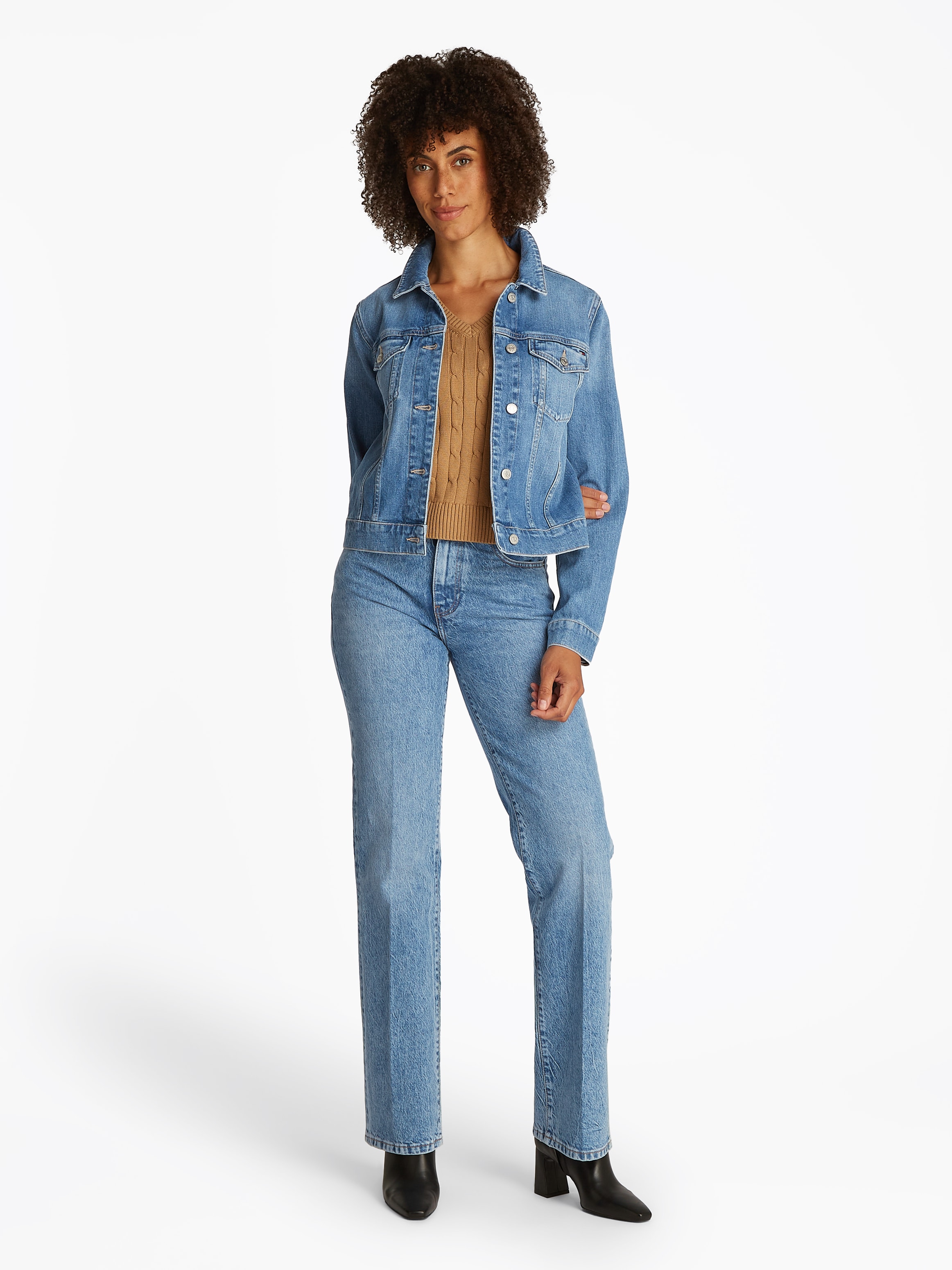 Tommy Hilfiger Jeansjacke »DNM SLIM JACKET UMA«, in blauer Waschung