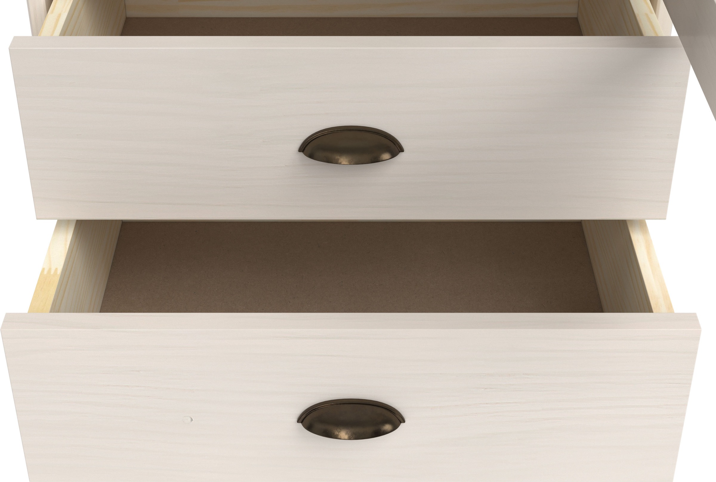 Home affaire Vitrine »Schröder«, mit 1 Schiebetür, 2 Schubkästen, aus massivem Kiefernholz, Breite 55cm