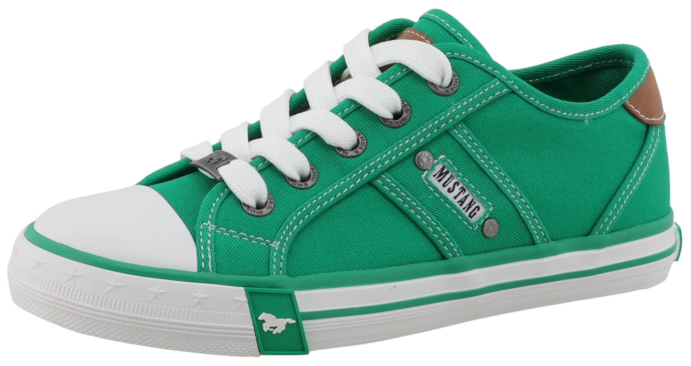 Mustang Shoes Sneaker »Gaspare«  Freizeitschuh, Halbschuh, Schnürschuh mit auffälliger Kontrastnaht