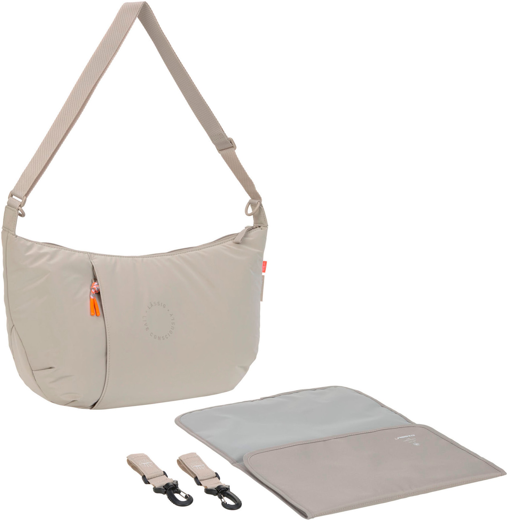 LÄSSIG Wickeltasche »Green Label, Lunua Bum Bag, beige«, mit Wickelauflage