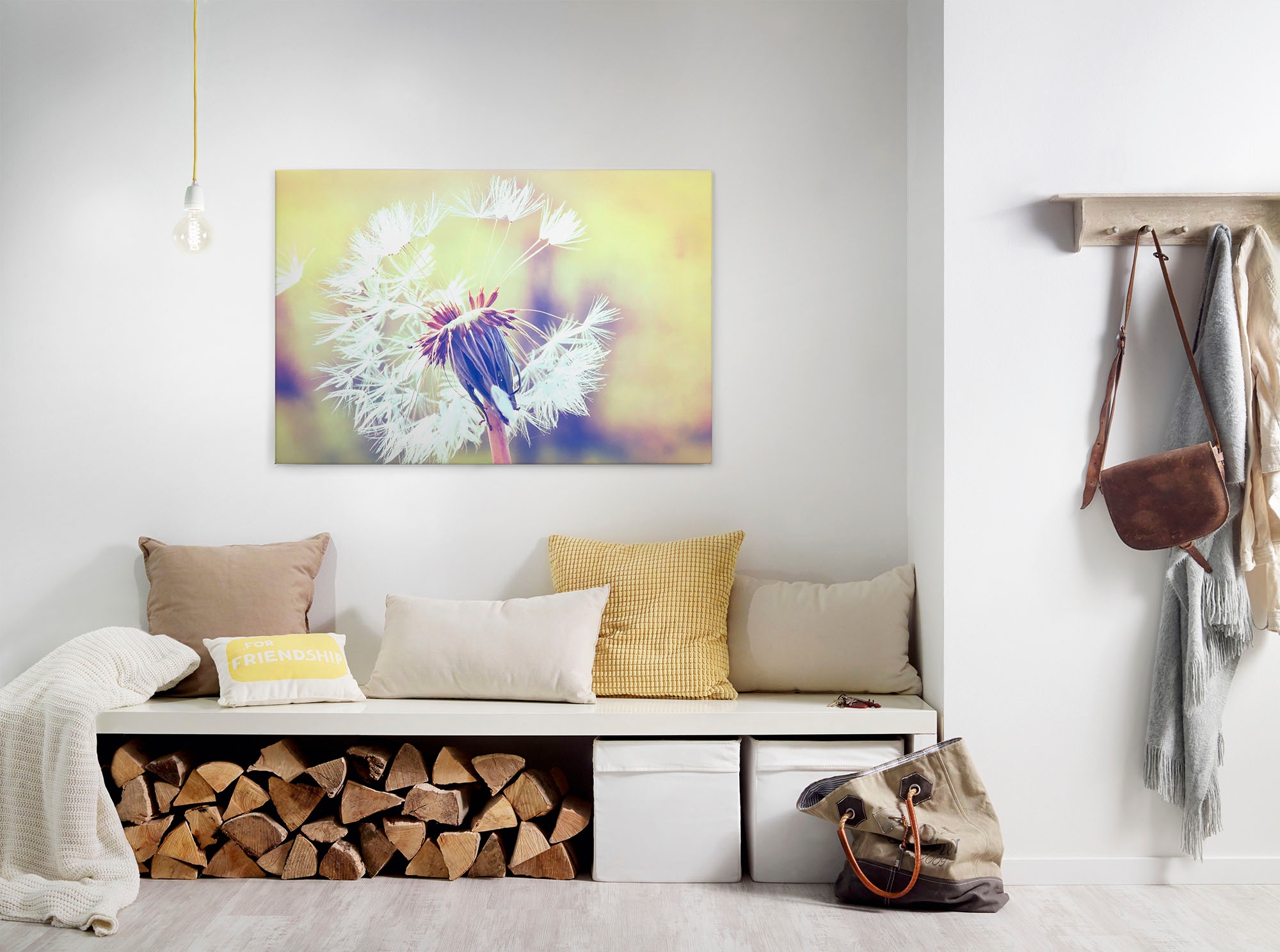 Bricoflor Pusteblume Leinwand Im Querformat Sommer Wandbild Ideal Für Schla günstig online kaufen