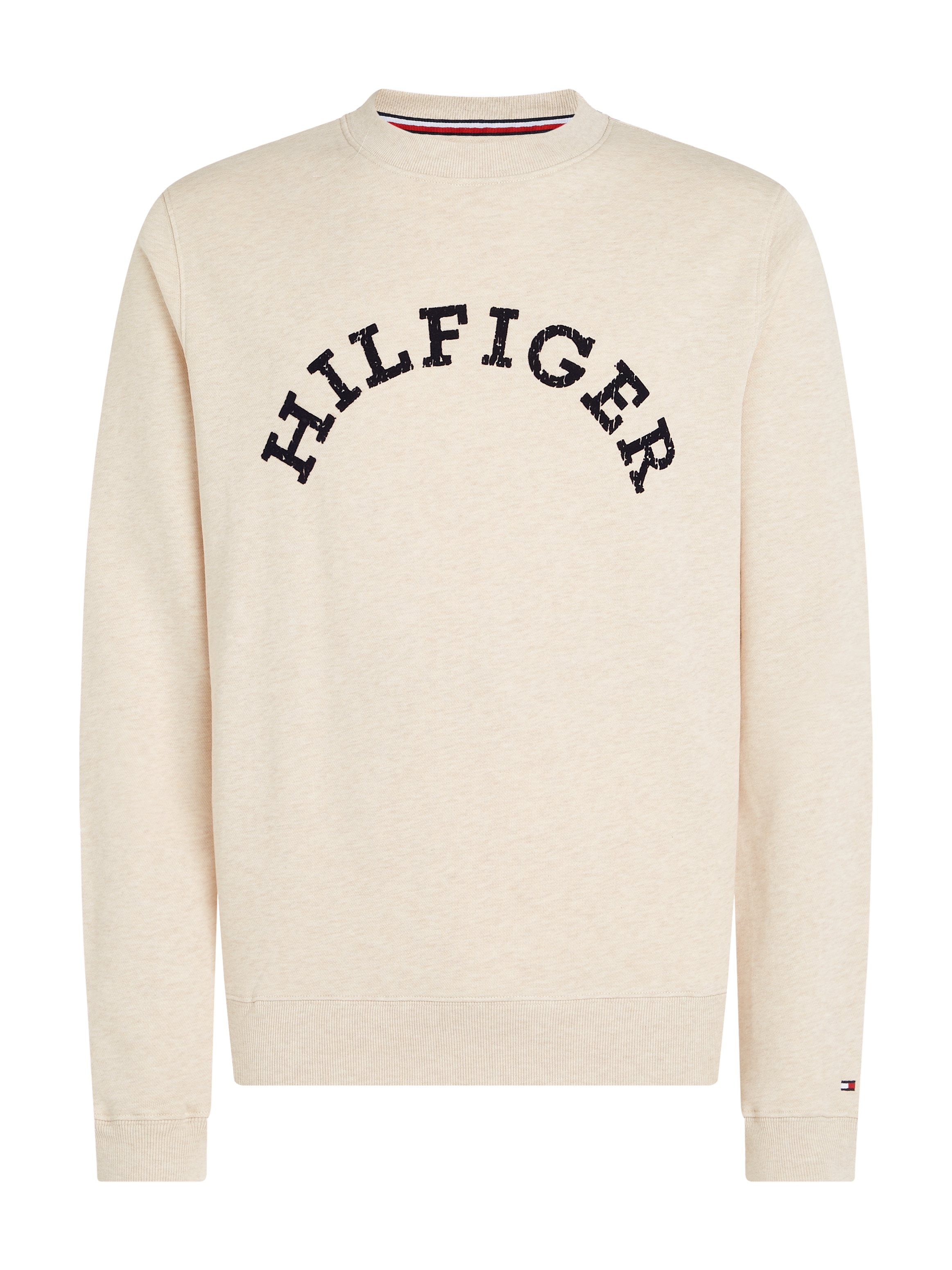 Tommy Hilfiger Sweatshirt »HILFIGER ARCHED HTR SWEATSHIRT« mit gebrochenem Print