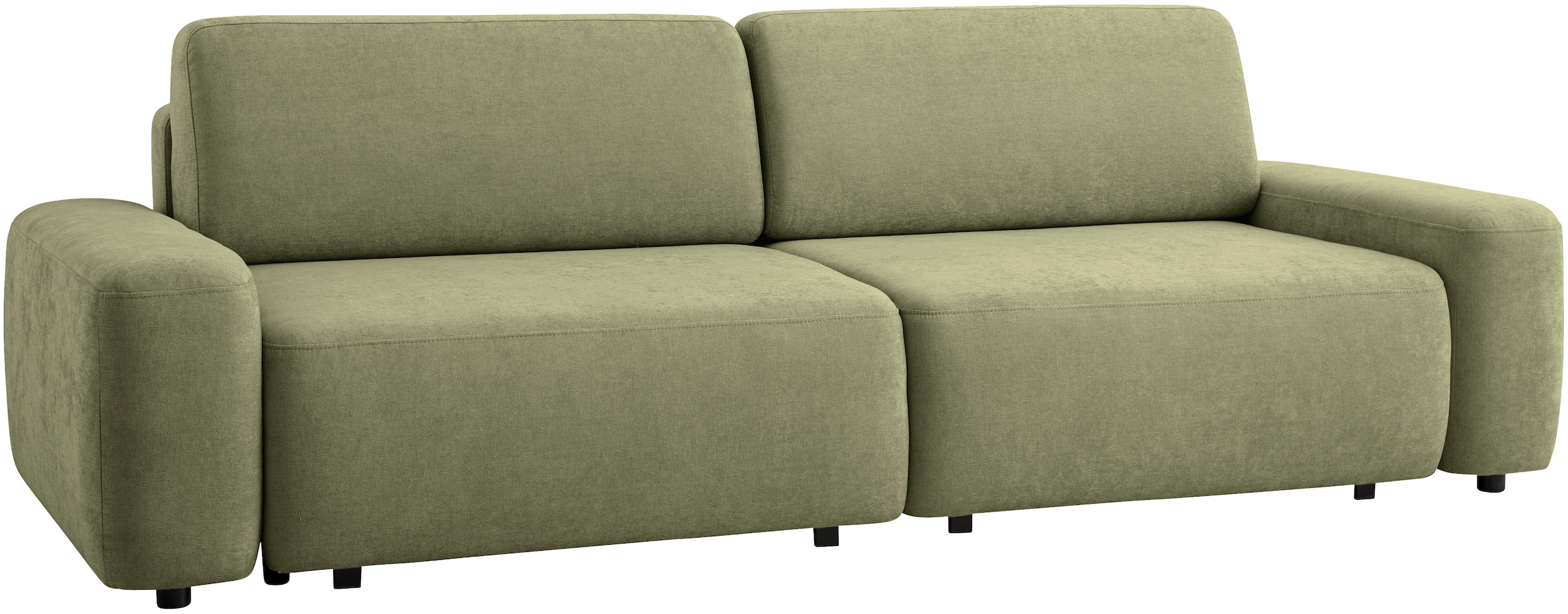 INOSIGN 3-Sitzer »TORGE (257cm), Sofa,Schlafsofa in Cord, Samtvelours, Struktur fein«, rundes Design, Schlaffunktion u. Bettkasten, Liegefläche: 135/200 cm
