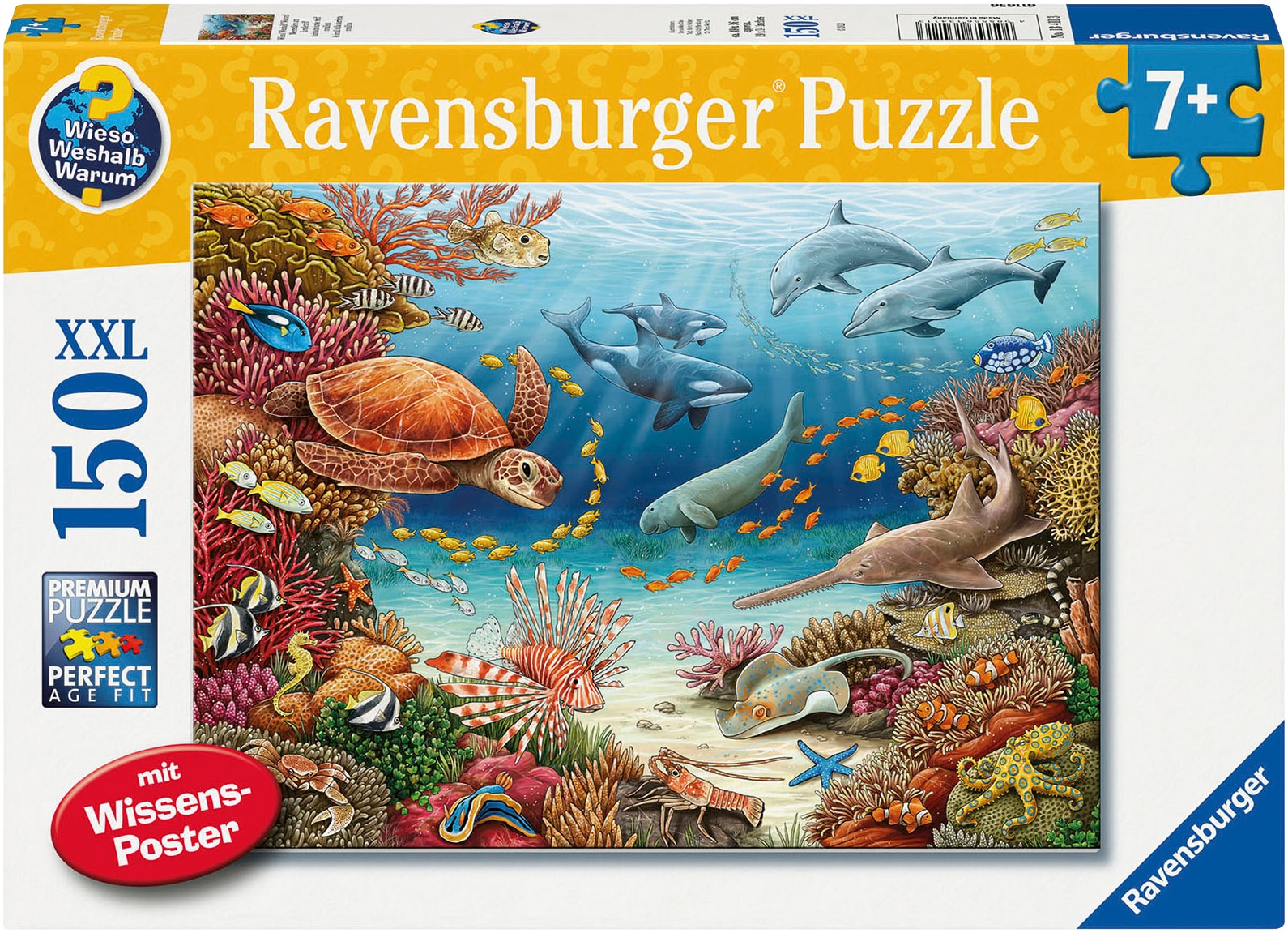 Ravensburger Puzzle »Wieso? Weshalb? Warum? Meerestiere am Korallenriff«, Made in Germany
