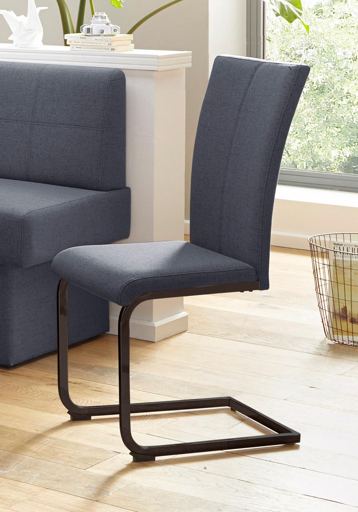 Home affaire Freischwinger »Nils« (Set) 2 Stk. Feinstruktur   Microfaser St günstig online kaufen
