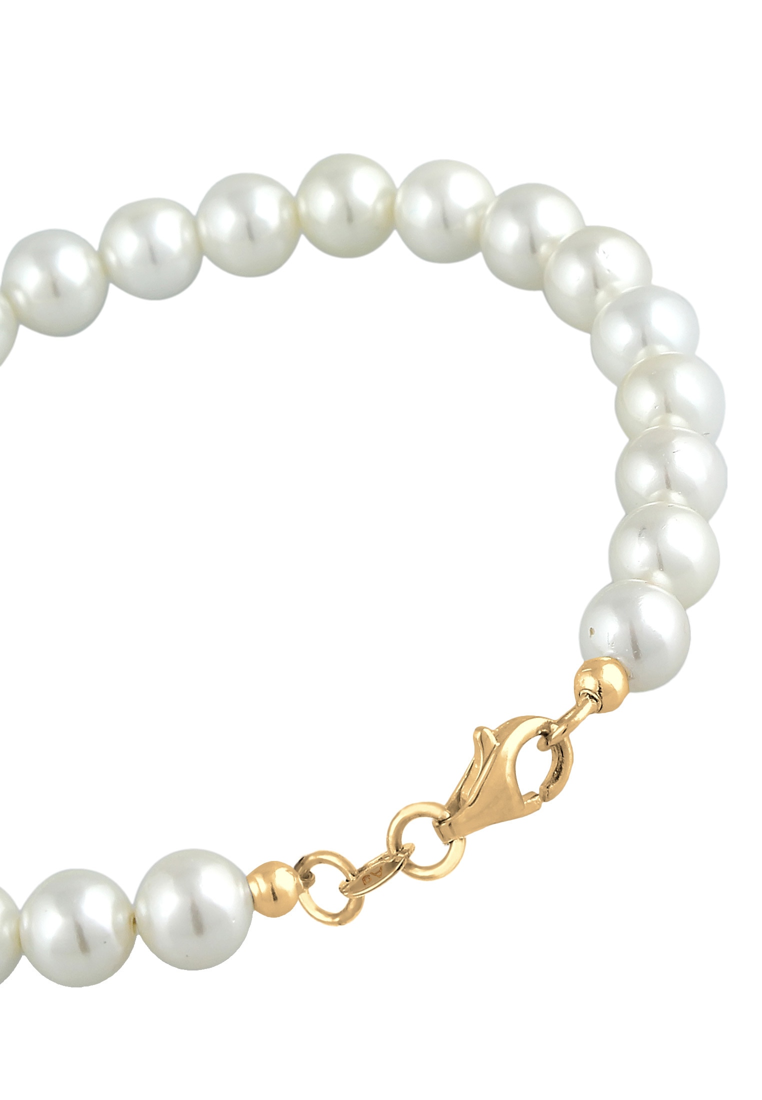 Elli Perlenarmband »Zeitlos aus Muschelkernperlen 925 Silber«