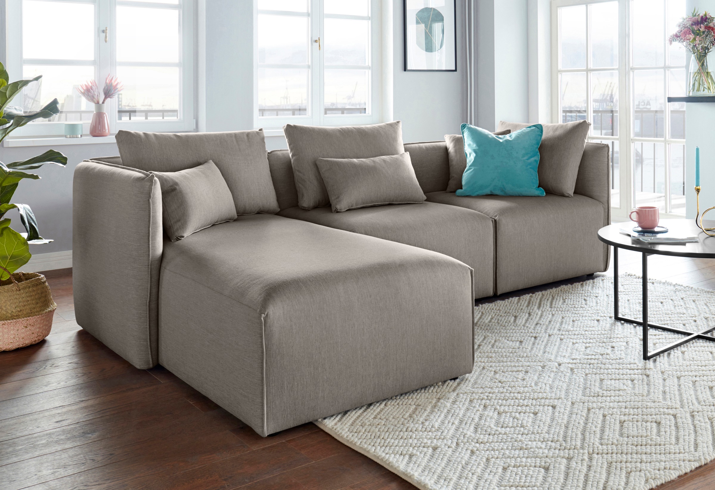 OTTO home Ecksofa »Nöre L-Form« 3 Teile, in vielen Bezugsqualitäten und Farben. Modulteile s. "Nöre"