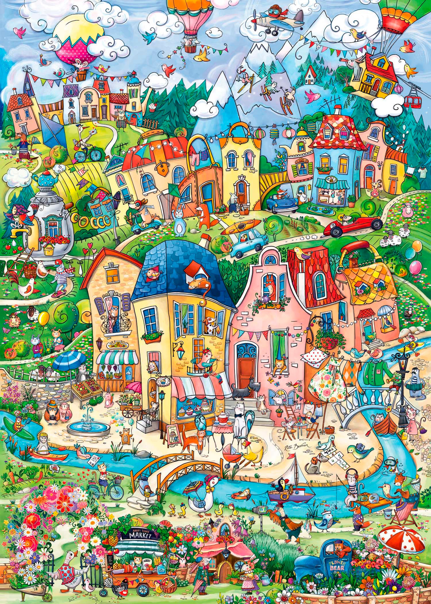 HEYE Puzzle »Good Morning! / Happytown«, Made in Germany