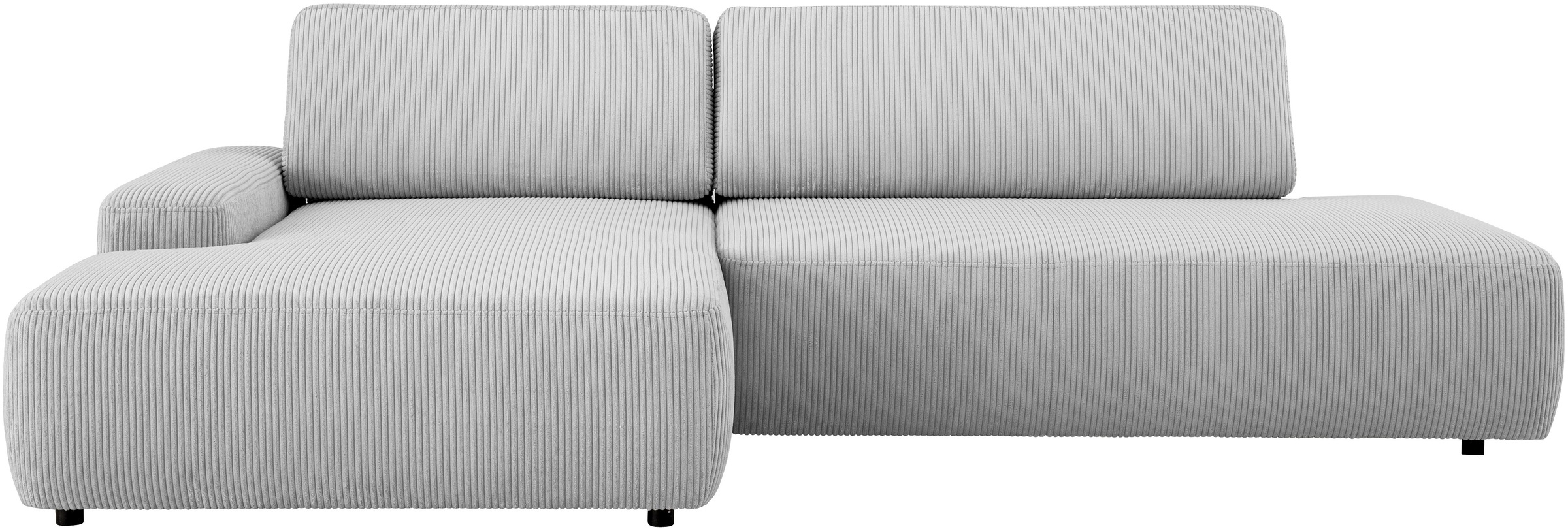 INOSIGN Ecksofa »TORGE, Schlafsofa Cord, Samtvelours u. Strukur fein, Couch in L-Form«, Schlaffunktion und Bettkasten, Liegefläche: 210x125 cm, neues Design