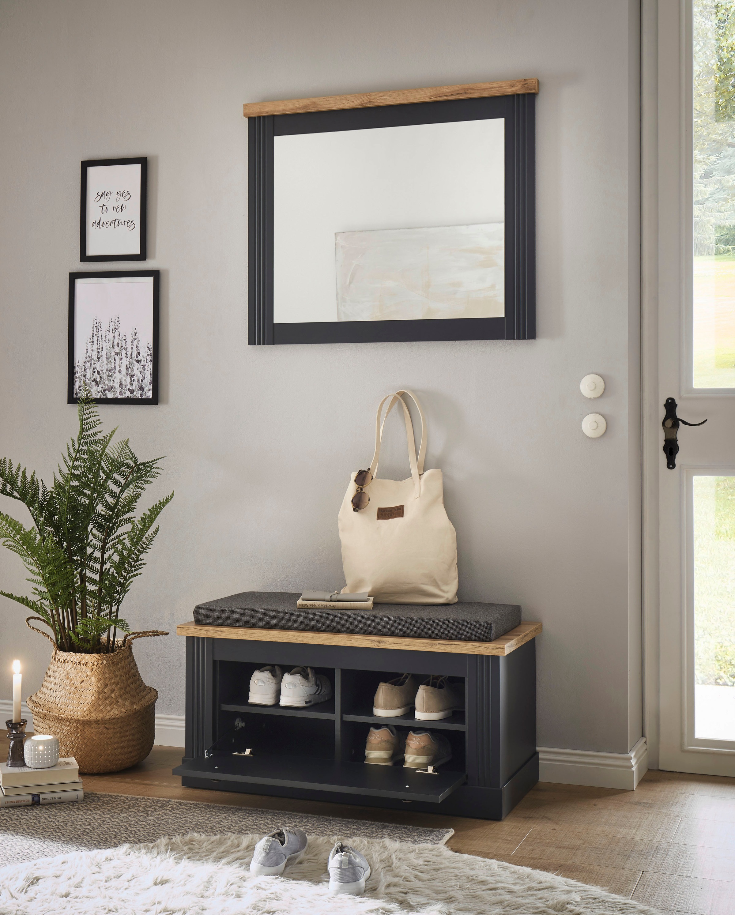 Home affaire Sitzbank »WESTMINSTER TOPSELLER!«, (Breite ca. 92 cm, inkl. Sitzkissen), im romantischen Landhausstil