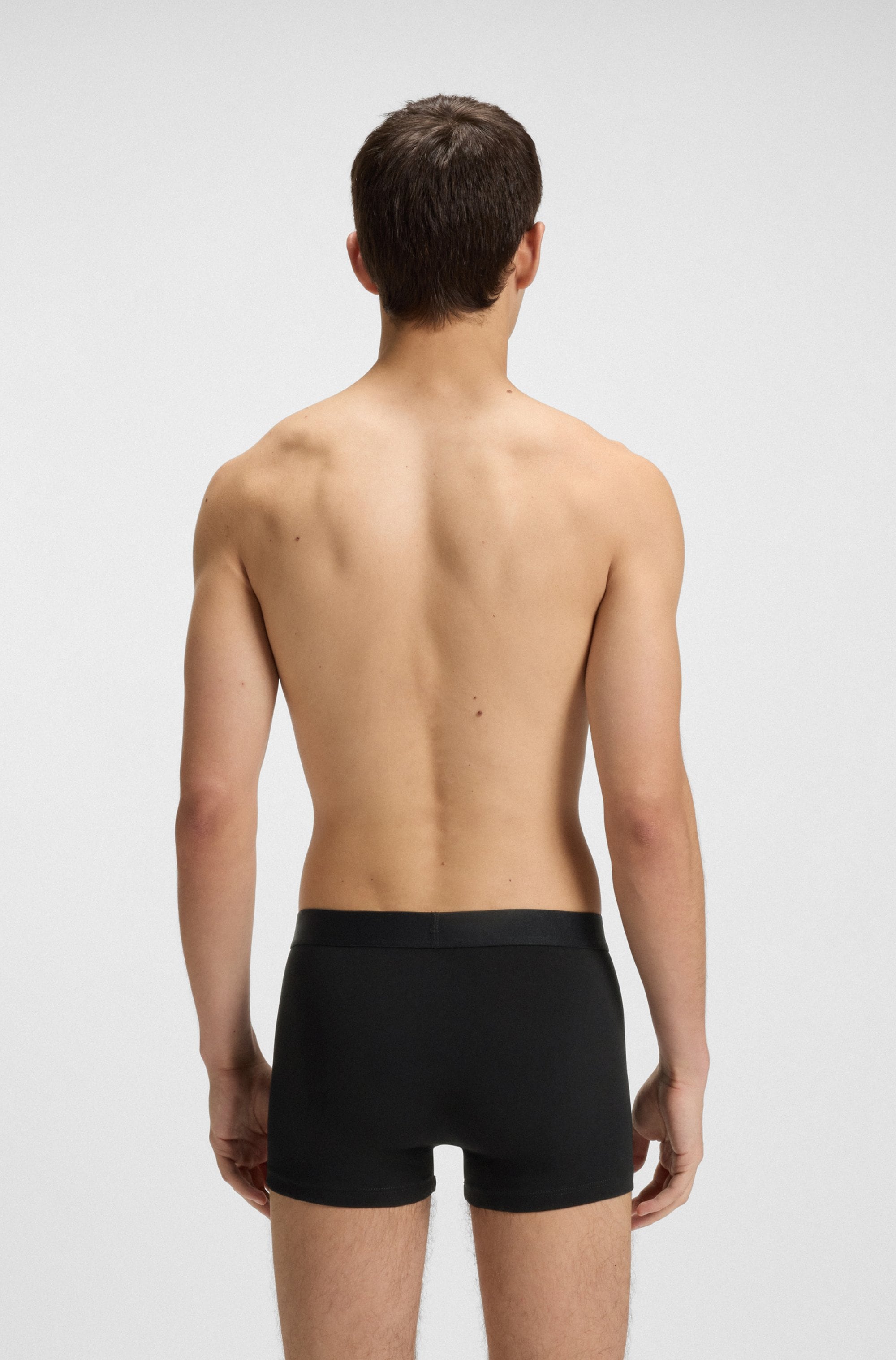 HUGO Underwear Trunk, (Set, 3 St.), mit kontrastfarbenen Logobadge