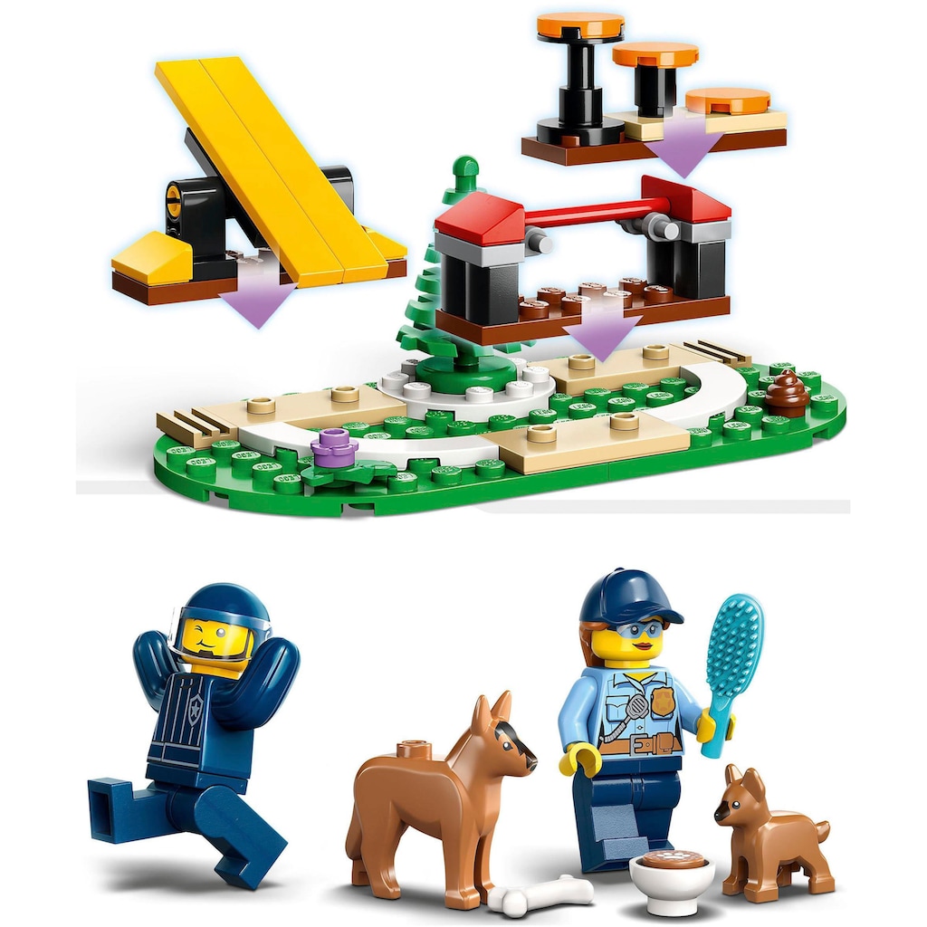 LEGO® Konstruktionsspielsteine »Mobiles Polizeihunde-Training (60369), LEGO® City«, (197 St.), Made in Europe