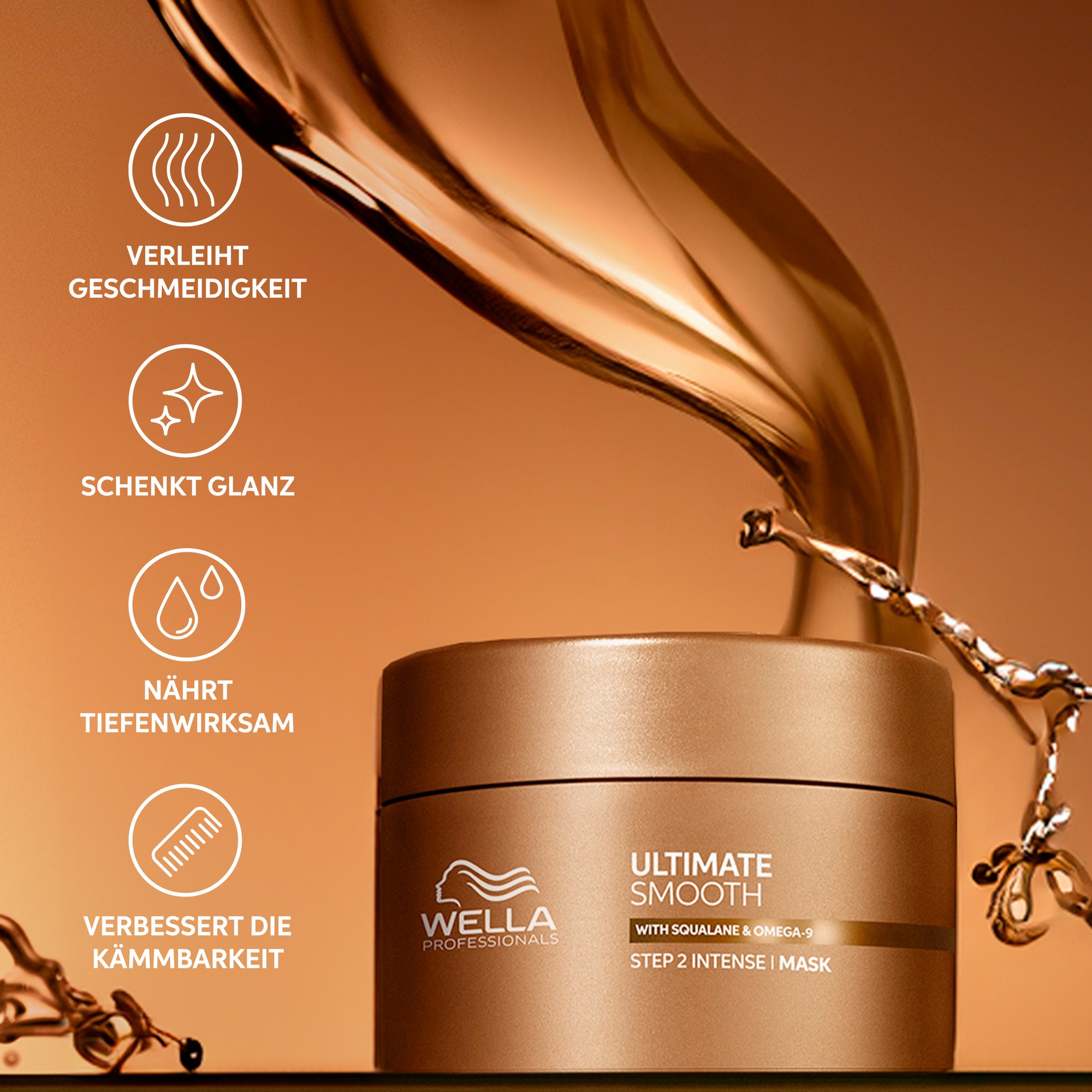 Wella Professionals Haarmaske »Ultimate Smooth Mask« ultimativer Glanz, sorgt für weiches Haar, pflegend