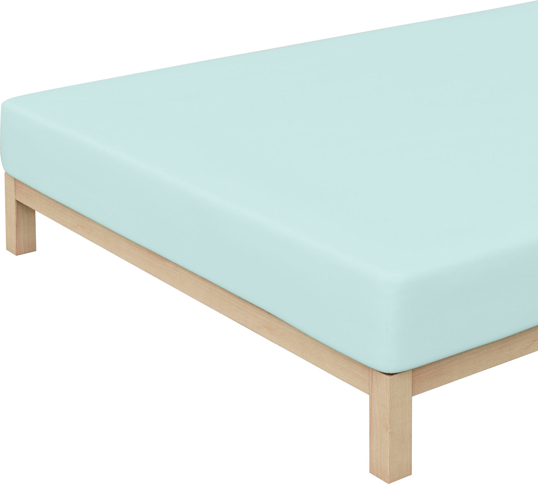 Schlafgut Spannbettlaken »PURE Bio-Baumwolle mit Elasthan, dehnbar blickdicht, straff, Bettlaken«, PREMIUM Laken für Matratzen bis 30cm Höhe, in 90x200, 140x200, 180x200