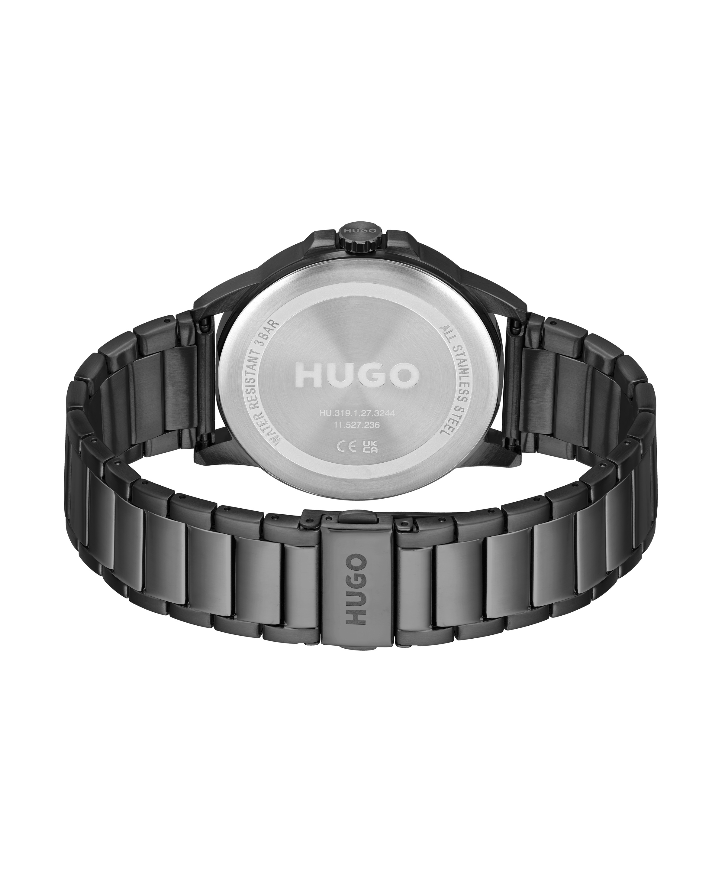 HUGO Quarzuhr »#FIRST« Armbanduhr, Herrenuhr, Mineralglas, Edelstahlarmband