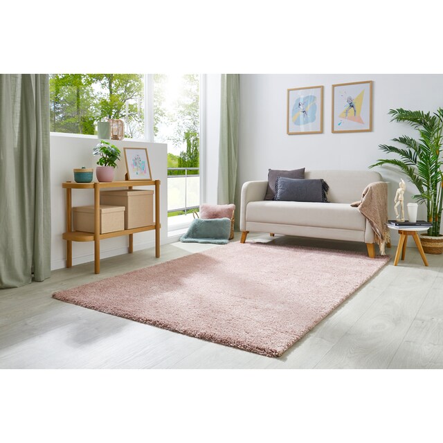 Andiamo Hochflor-Teppich »Chicago«, rechteckig, Uni Farben, weich &  kuschelig, ideal im Wohnzimmer & Schlafzimmer bequem und schnell bestellen