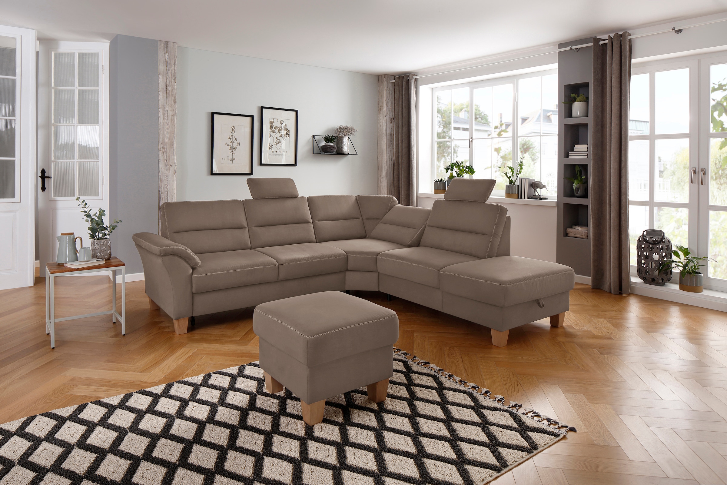 Home affaire Ecksofa »Soleo L-Form« komfortabel durch Trapezecke mit Relaxf günstig online kaufen
