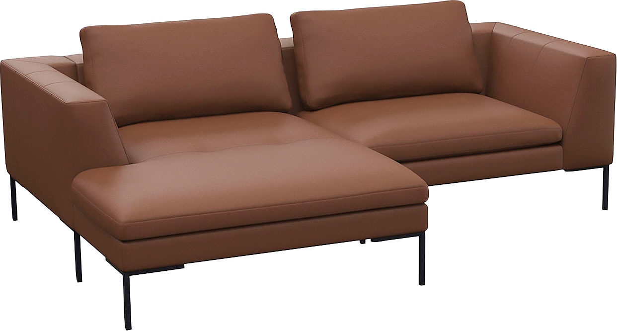 FLEXLUX Ecksofa »Loano, superbequemer Sitzkomfort durch Kaltschaum im Sitz, günstig online kaufen