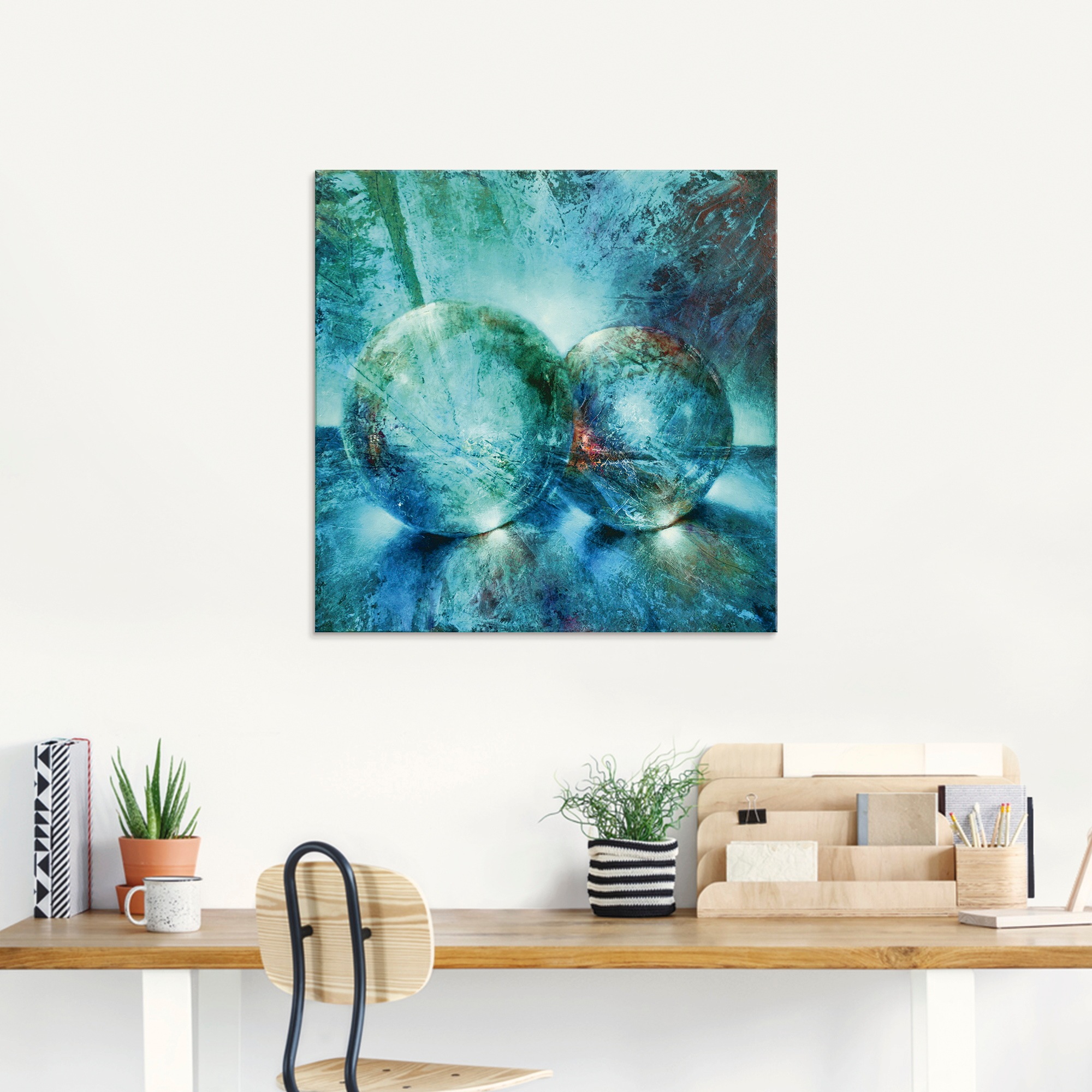 Artland Glasbild »Zwei blaue Murmeln_« Muster 1 Stk. tlg. in verschiedenen günstig online kaufen