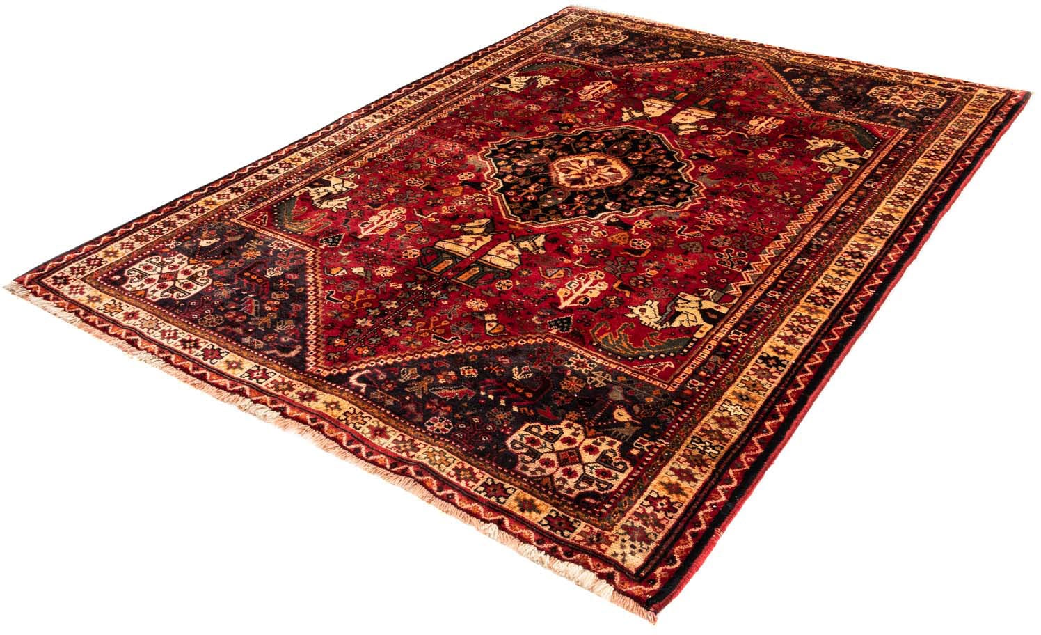 morgenland Wollteppich »Shiraz Medaillon 247 x 153 cm«, rechteckig, 1 mm Hö günstig online kaufen