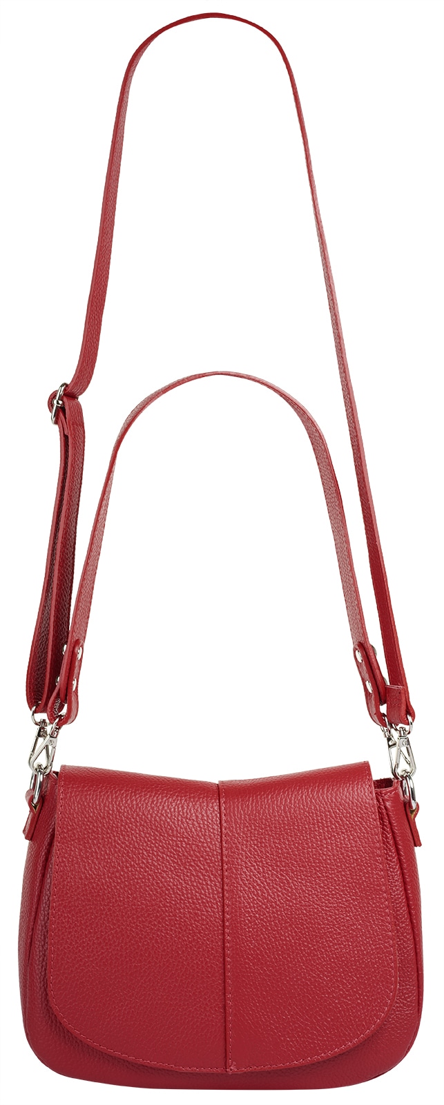 Cluty Umhängetasche, echt Leder, Made in Italy